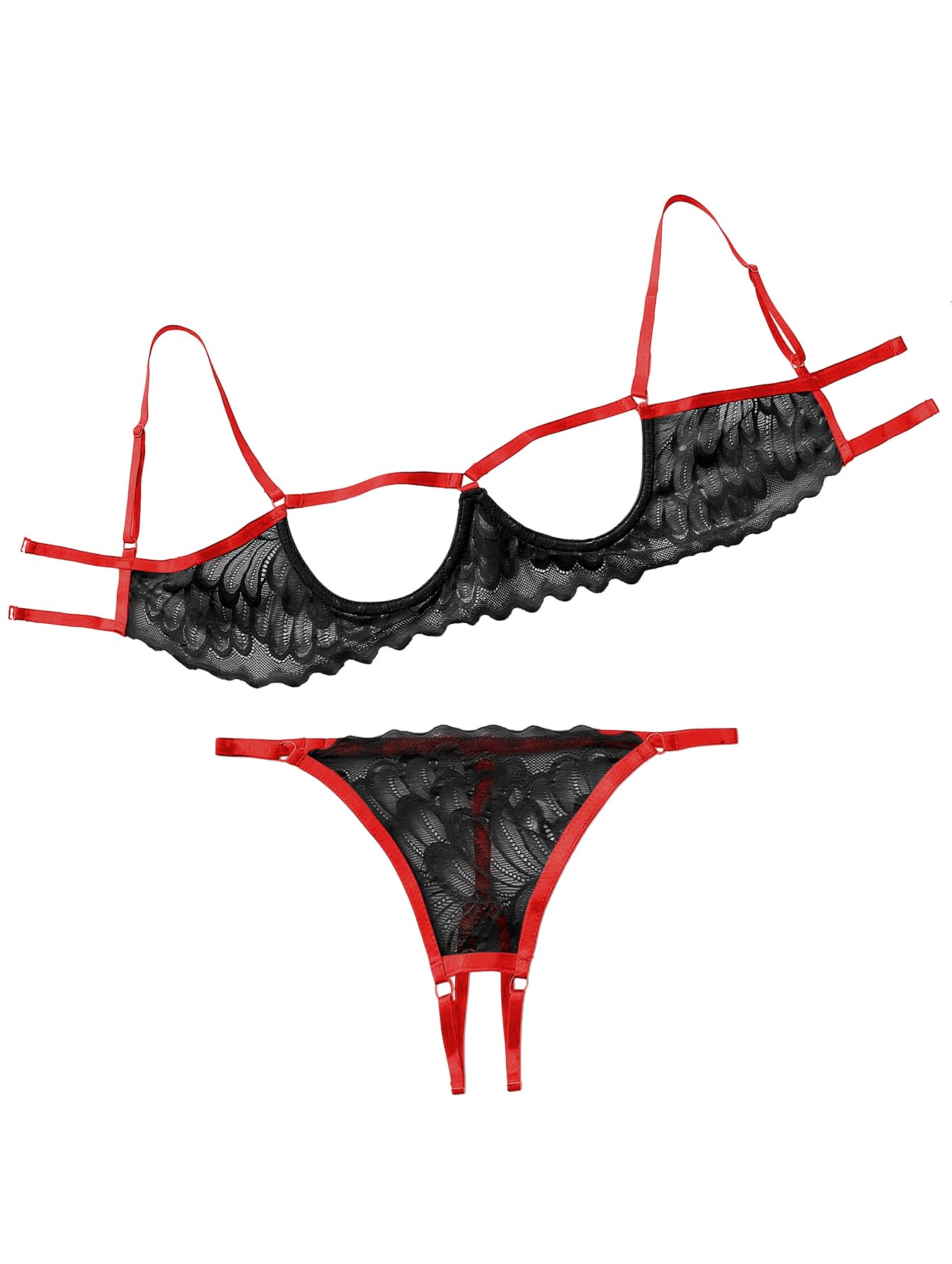 Lilosy Sexy Lingerie Set 2 Piece Women Bra and Panty 3XS-5XL