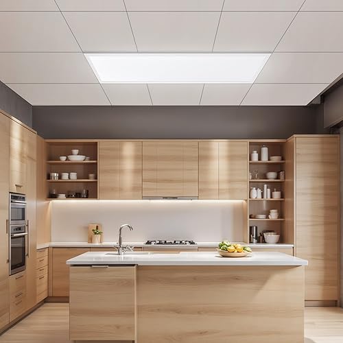 Miniatura 8 de VEVOR Luz LED de panel plano de 1 x 4 pies, 5700 LM, lámpara LED de montaje empotrado con 3 colores seleccionables 3000K4000K5000K, 25W30W40W, 0-10V