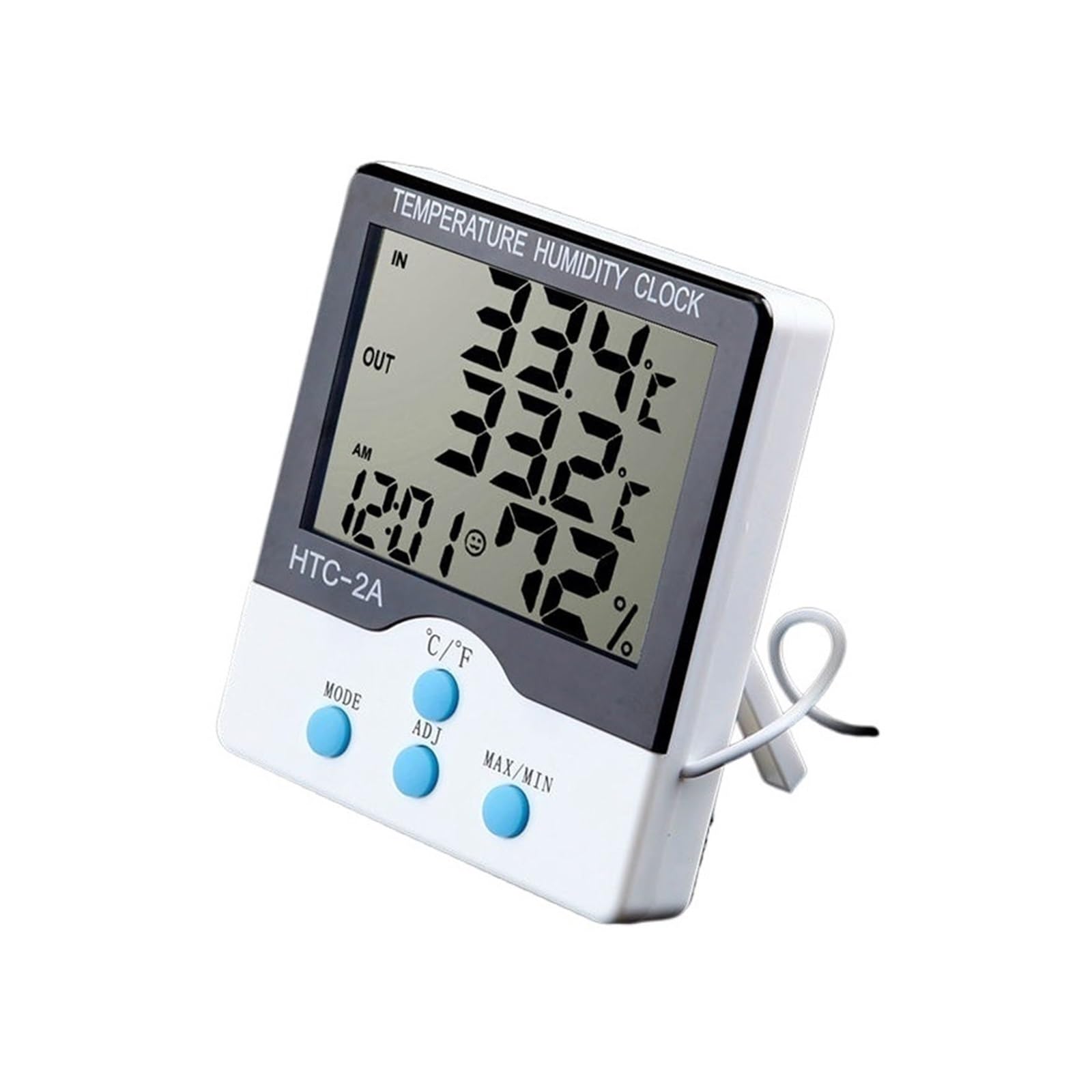 Domowa stacja pogodowa Termometr Higrometr Cyfrowy miernik temperatury i wilgotności LCD Budzik ze stojakiem magnetycznym