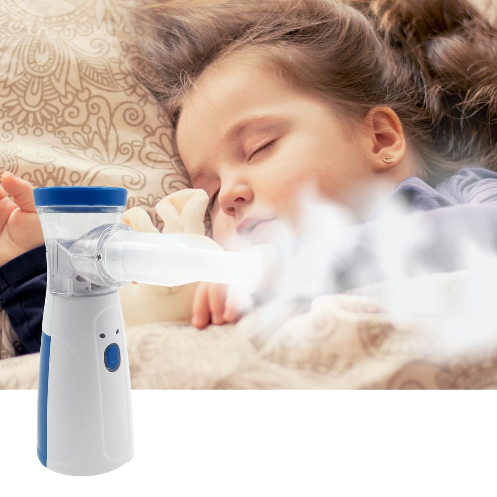 Aerosol Nebulizzatore Portatile a Ultrasuoni Silenzioso con Mascherine Ricaricabile USB-C o Batterie