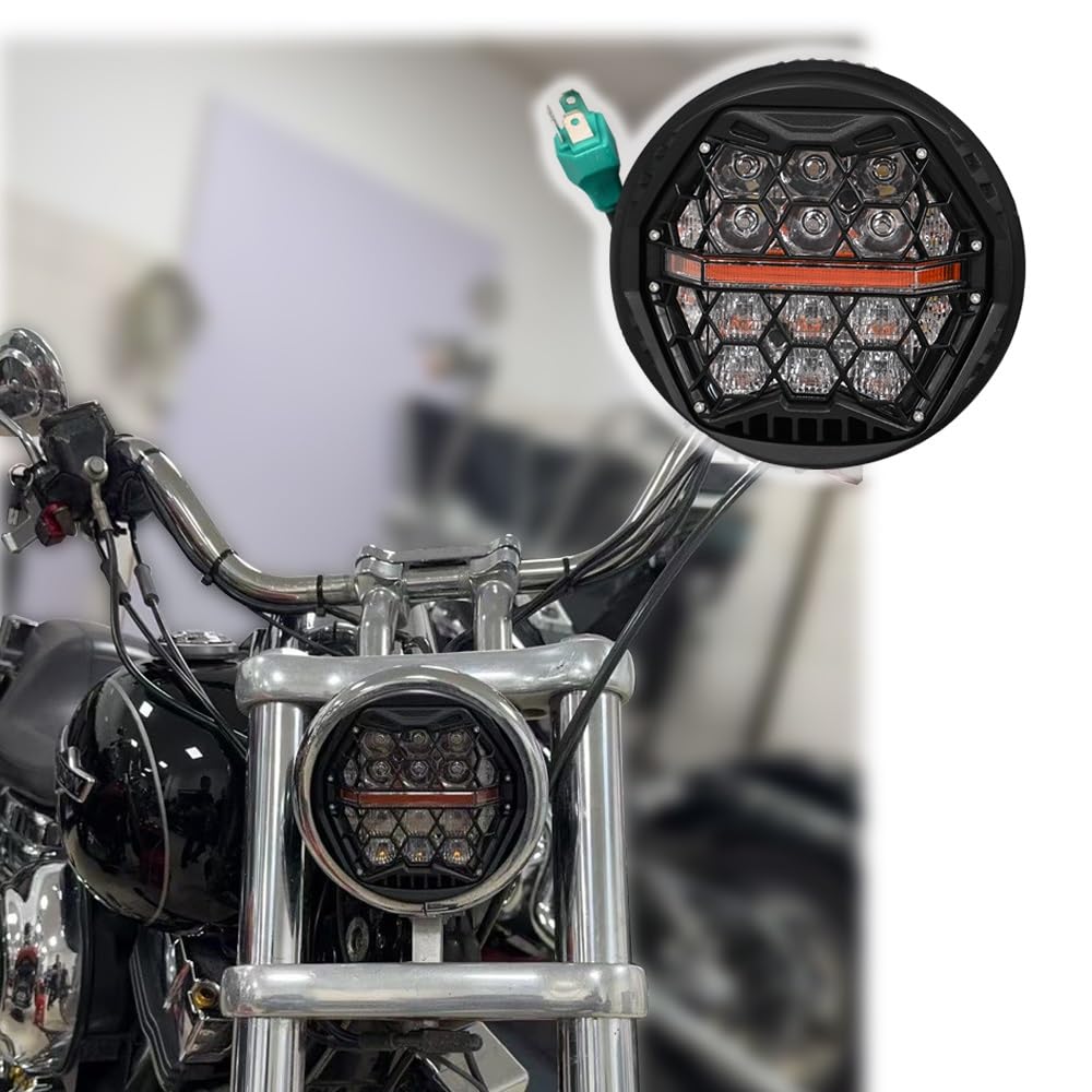 Moto Projecteur Avant Feux Additionels LED Pour Sportster Dyna Softail