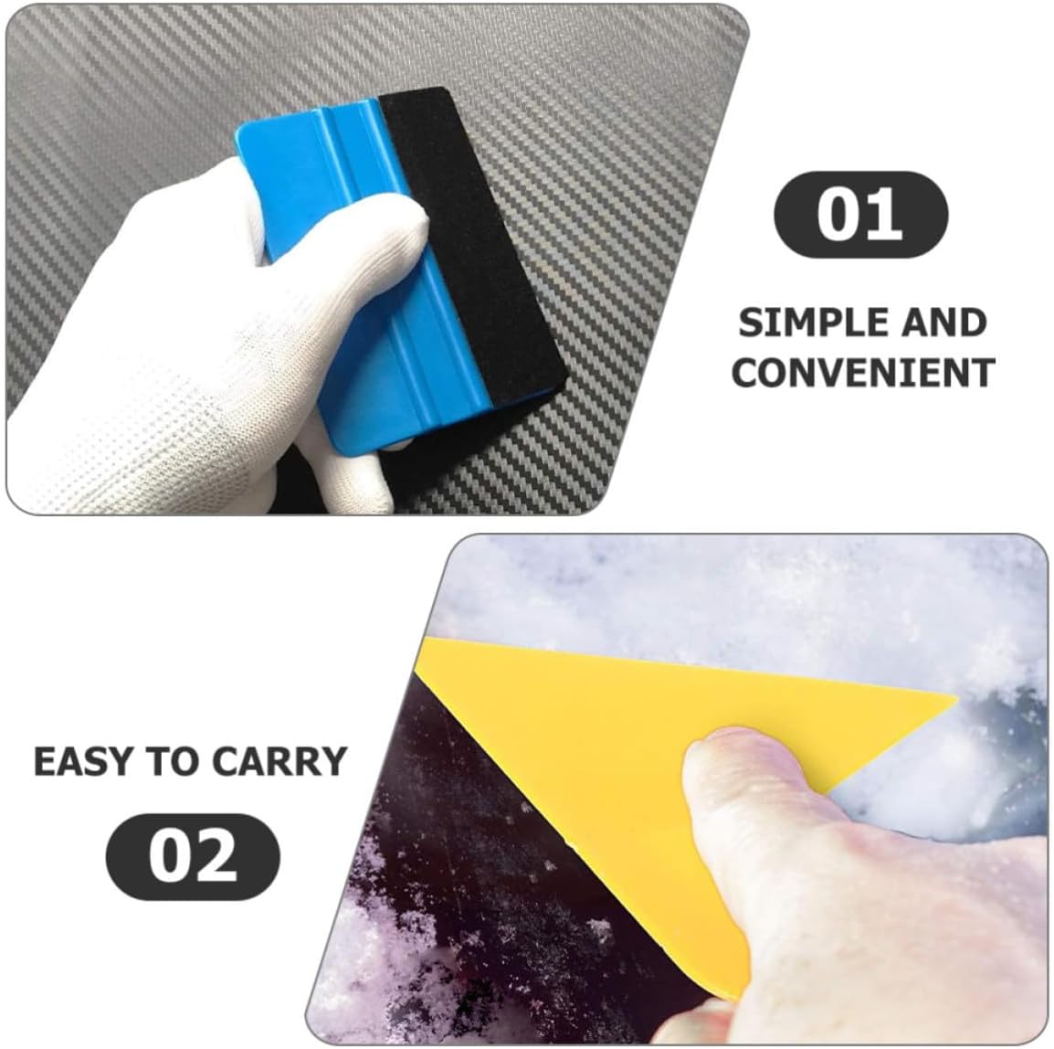 DOITOOL Wallpaper Smoother Tool Kit with Seam Roller and Plastic Scrapers for Peel and Stick Wallpaper and Car Wrap Film, Includes Cutting Tools Made of Pp, Steel, and Aluminum Alloy