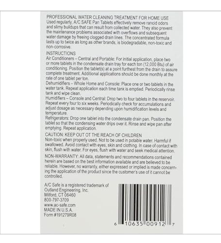 Grove AC-912 Ac-Safe Air Conditioner Pan Cleaner Tablets 6 Ct Bundle thumb #1