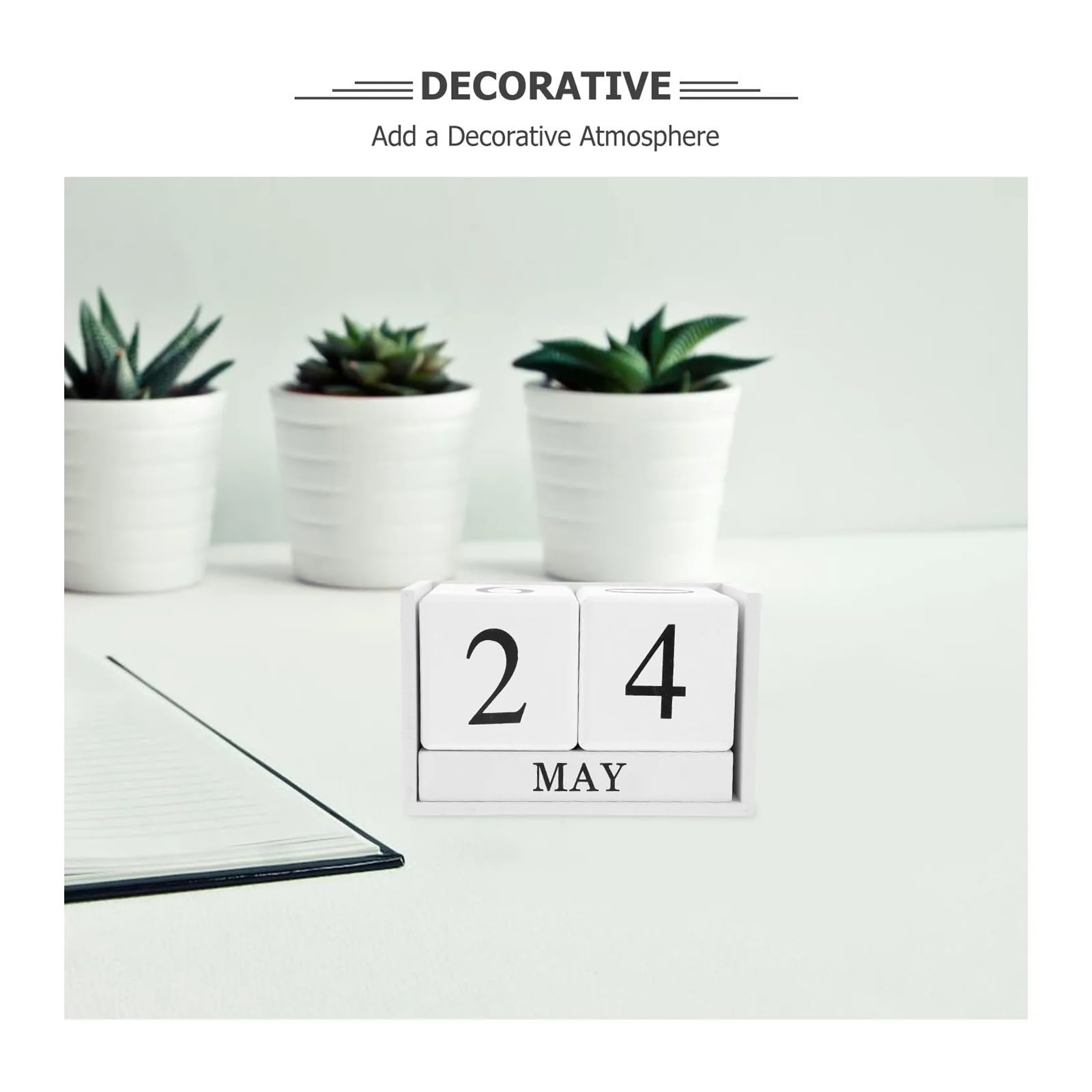 Calendrier De Bureau En Bois Bloc Flip