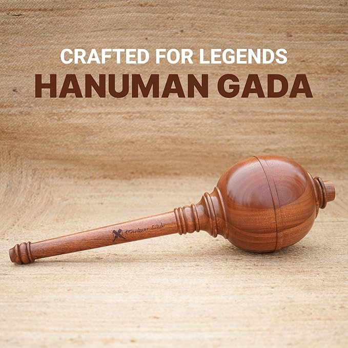 Image of Premium Hanuman Gada for Strength Training & Mobility | Handcrafted African Mahogany Mace | As Seen on Shark Tank India! | Ancient Indian Fitness Tool (2-3 kg)