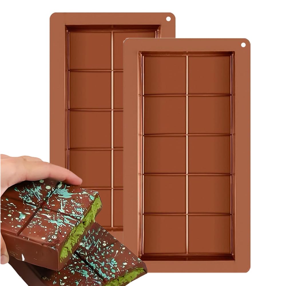 HOJKOUD Moule Tablette Chocolat, Moule Tablette Chocolat Dubai, 2 Pièces Moule Tablette - Guide 360