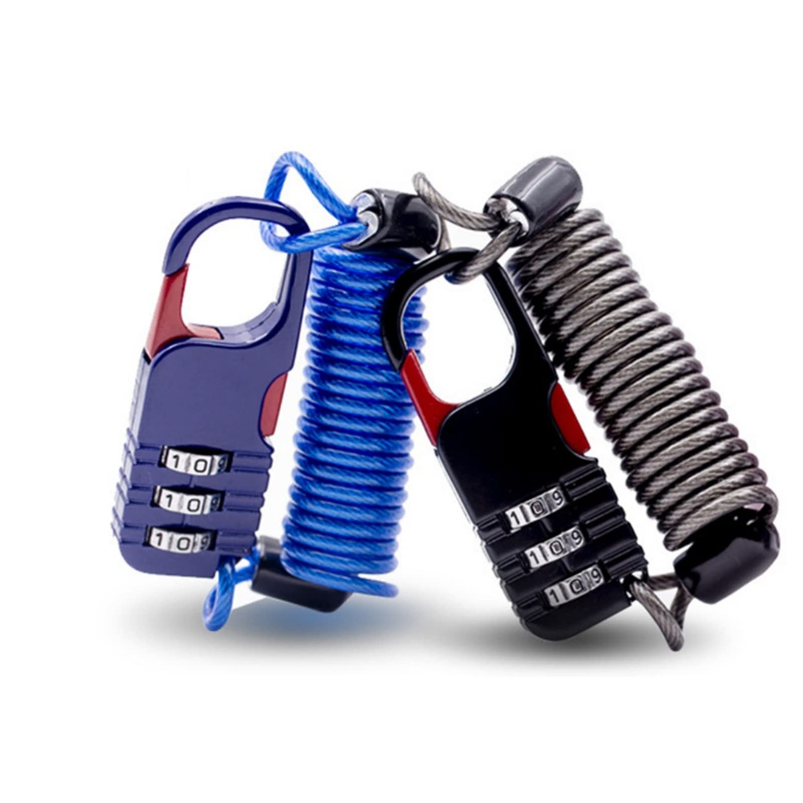 NOVOLAN Combination Padlock 3 Digit Combination Lock, School Gym Locker Portable Wire Rope Combination Lock Luggage Bag Helmet Electric Vehicle Anti-Theft Combination Lock Waterproof Padlock (black)