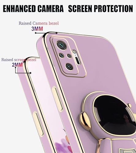 Miniatura 9 de Compatible con Redmi Note 10 Pro Max Funda con chapado creativo de astronauta caricatura rosa, para Xiaomi Redmi Note 10 Pro, funda de silicona a