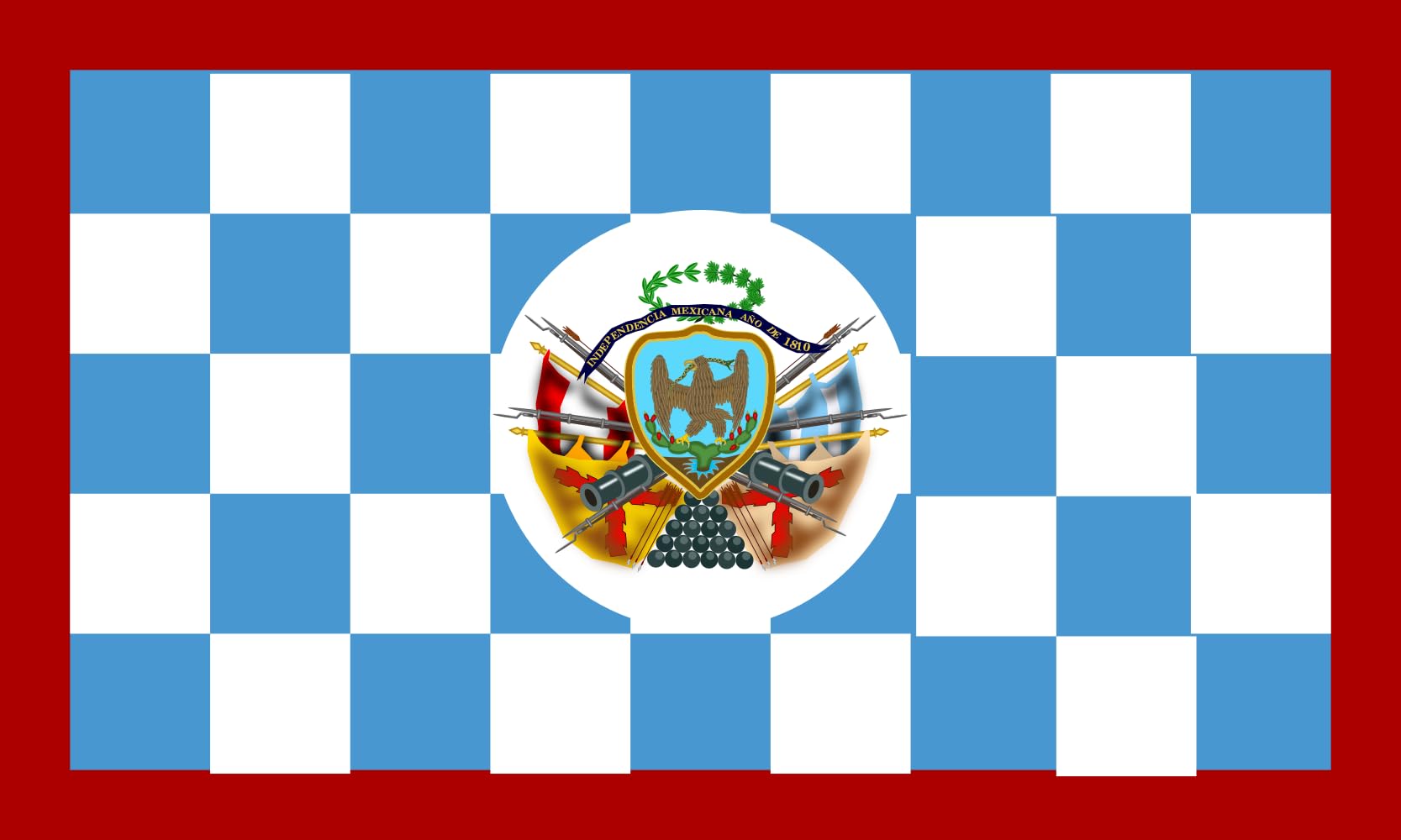Drapeau Mexique 1815 XL pour reconstitution historique et passionnés