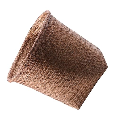 Miniatura 7 de FOMIYES Cestas tejidas para basura de mimbre de 10.2 in, papelera tejida a mano, contenedor de basura para encimera para el hogar y la oficina,