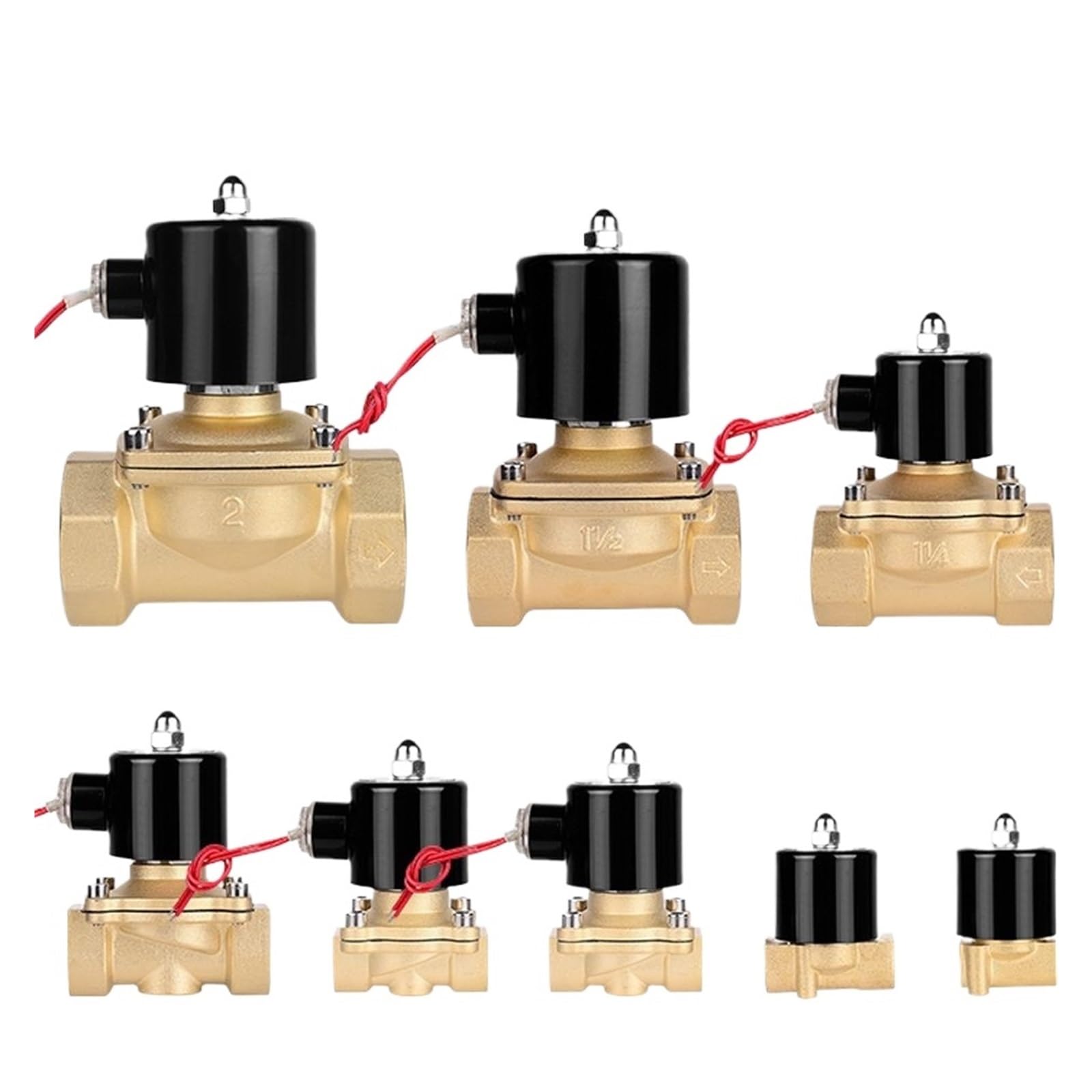 Électrovanne électrique 1/4" normalement fermée en 9V pour circuit d'eau et air