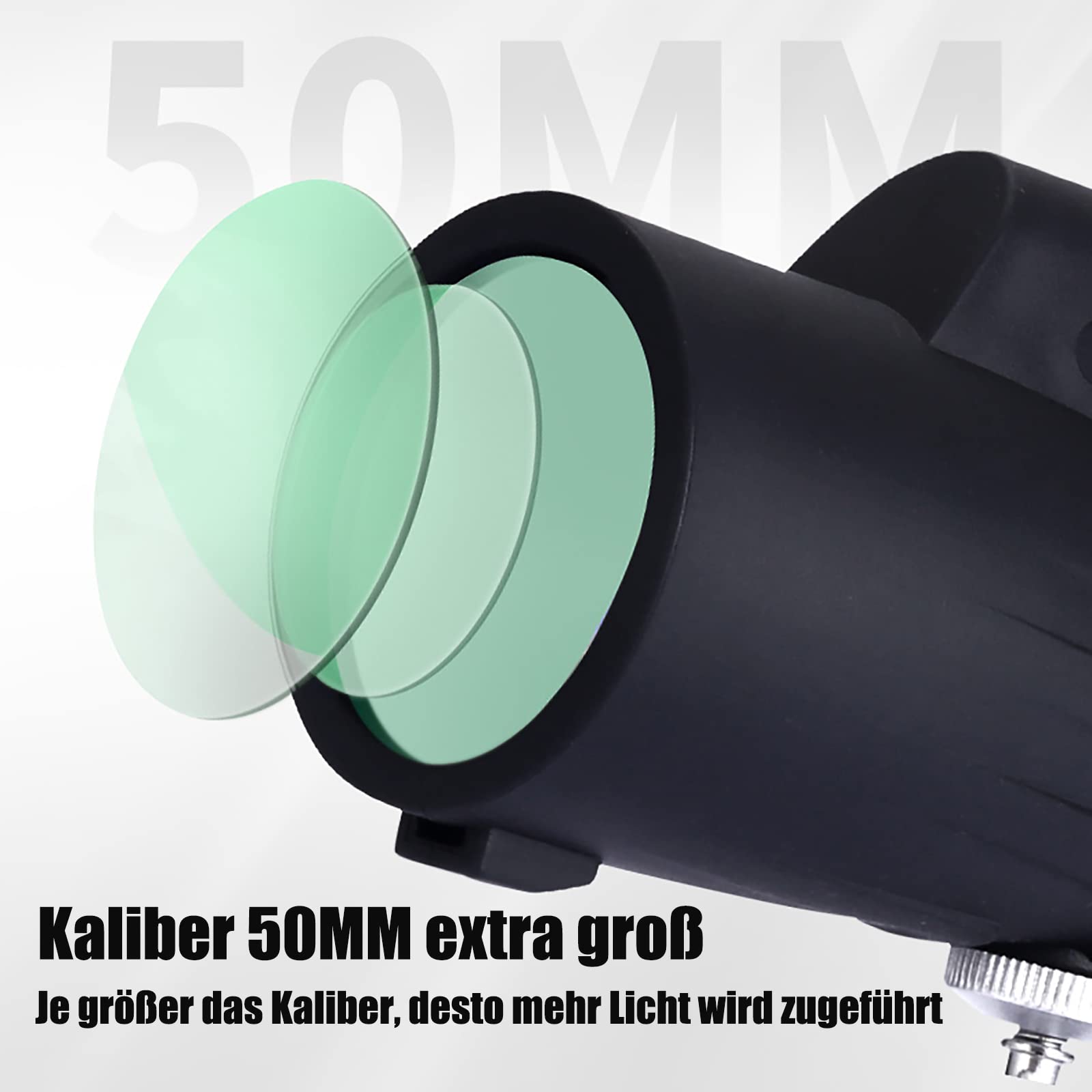 Monokular Teleskop 10-30x50 ED Zoom Monokulare IPX7 Stickstoffgefüllt und Wasserdicht mit BAK4 Prisma & FMC Linse with Adapter and Tripod für Klettern, Ballspiele, Wildtierbeobachtung