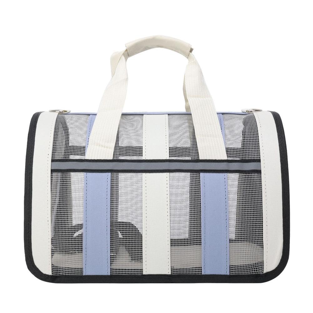 Cat Carrying Case Pet Dog Carrier Soft-Sided Cat Bag Puppy Dogs Bag Portable Foldable Waterproof Travel Puppy Carrier for Medium Small Cats Dogs (haze blueL)