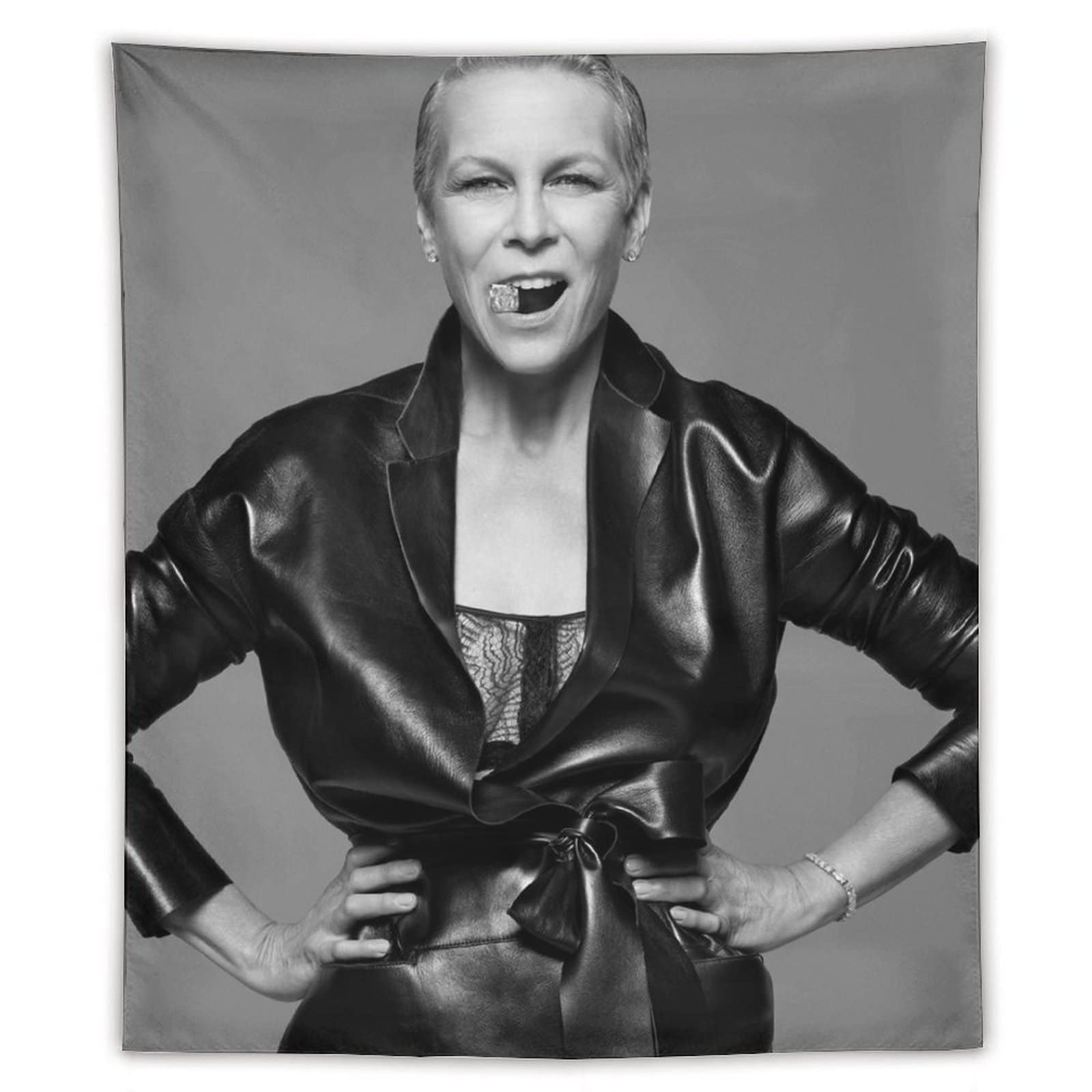 Jamie Lee Curtis Tapestrys Actor Artistic Photo Leather Wall Art Picture Painting Tapestry Polyester Print Tapestries Artworks Bedroom Living Room Decor 50"x60"