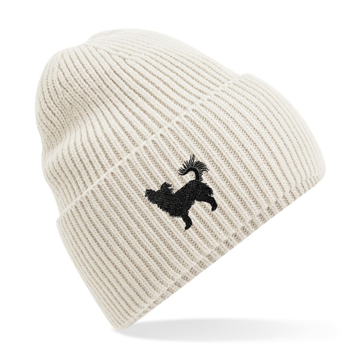 The House Of Dog: Chihuahua Owner Gift. Oversized Cuffed Beanie Ski Hat. Oatmeal