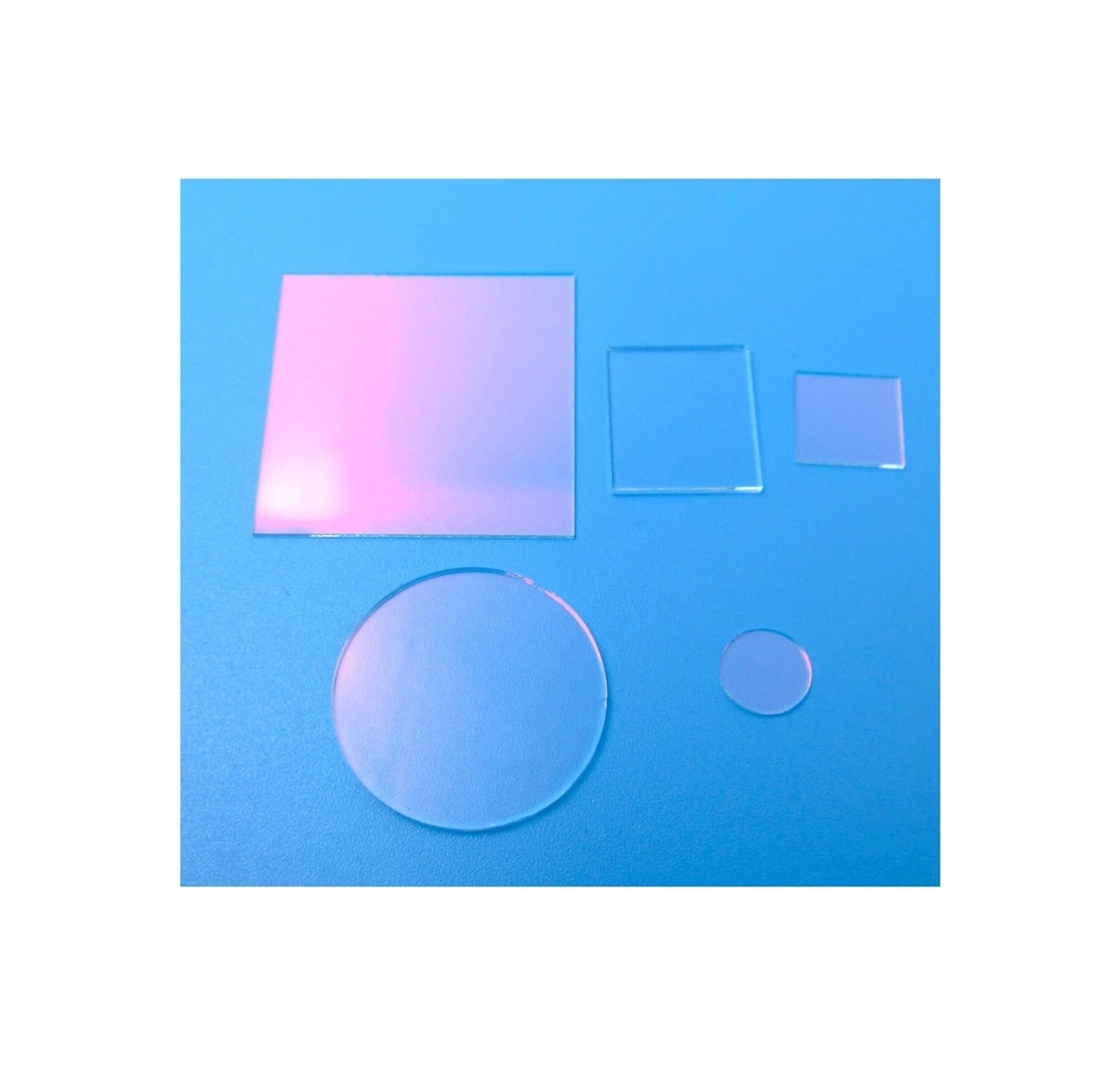 Filtro a Banda Tagliata IR a Luce visibile 400-700 NM, lastra di Vetro Circolare Quadrata 1 Pezzo(R-51 * 1.1mm(400-650nm))