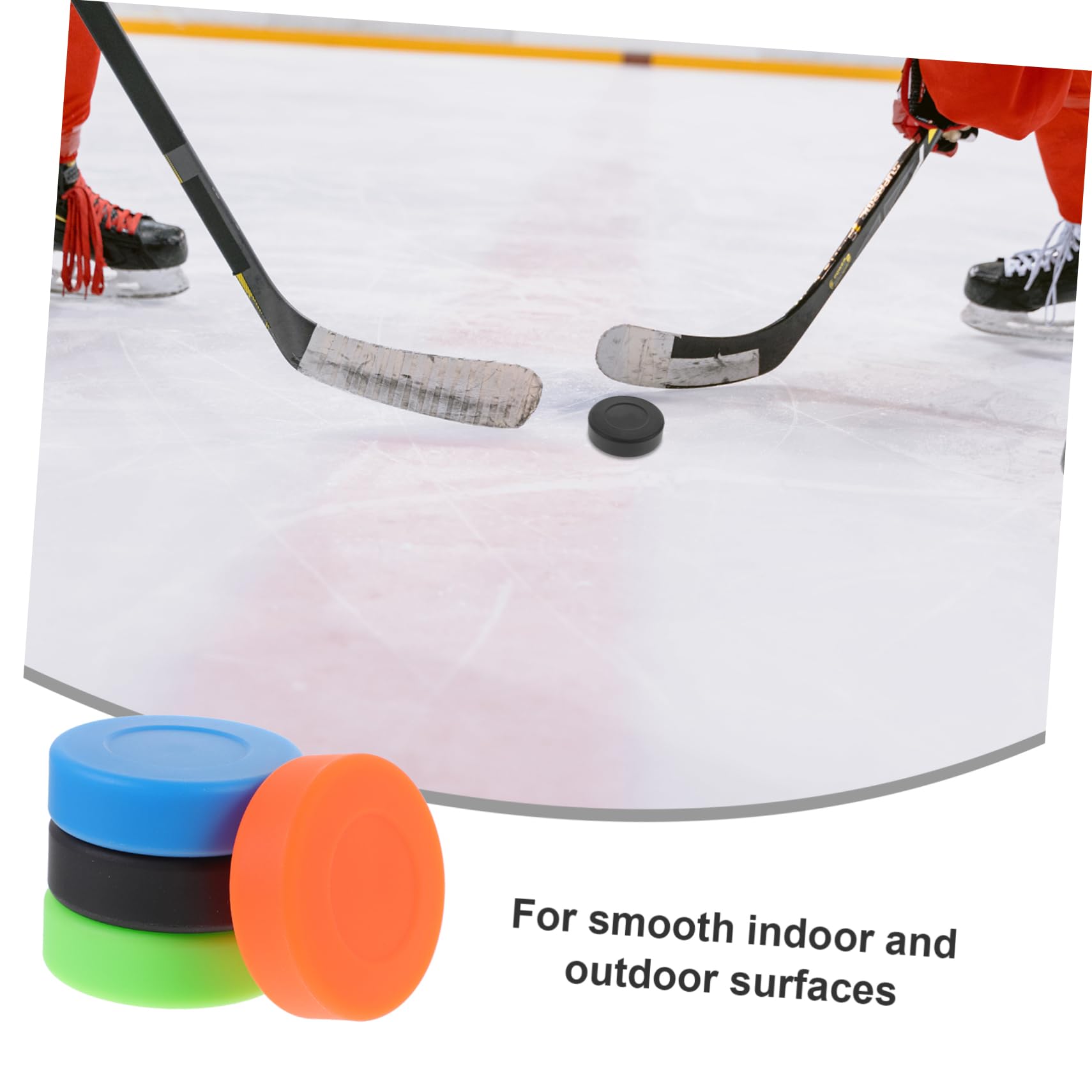 GALPADA Roller Hockey Training Puck 4 Pack PVC Puck for Practicing Practicing Supplies