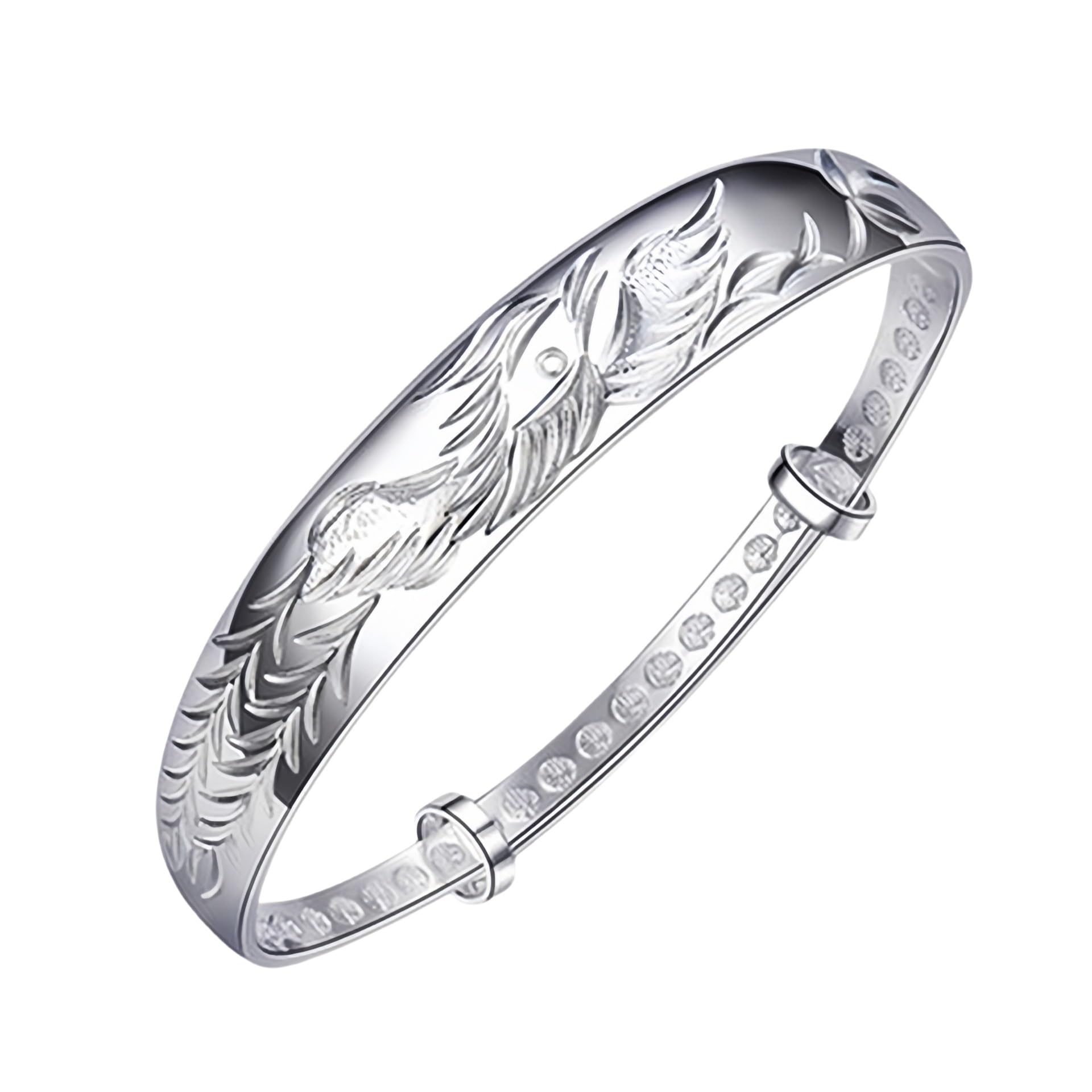 QYAQ Sterling Silver Bracelet For Women,Women 925 Silver Bangle