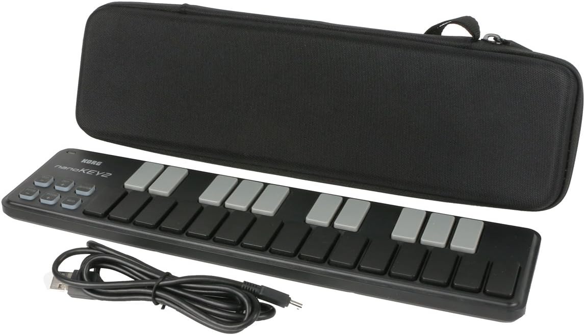 co2CREA Hard Travel Case for Korg 25-Key Midi Controller NANOKEY2