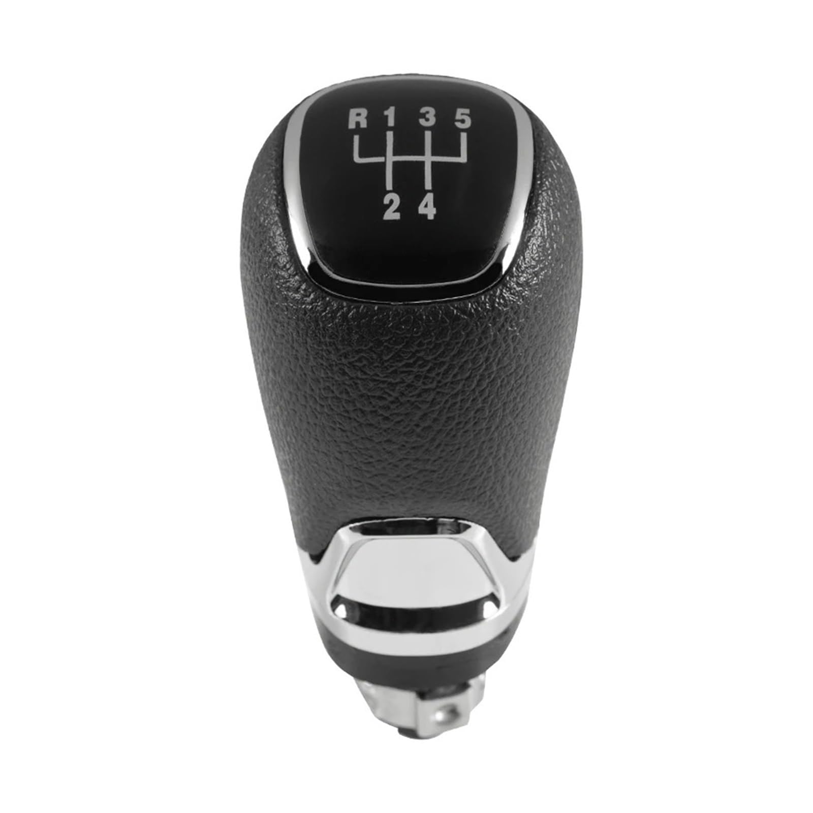 Bxbdekqgl 5Speed Gearknob Only Gear Shift Knob Manual Gear Shift Knob Pu Boot Cover For Skoda For Octavia A7 Mk3 2014-2017 Black Wood Style Shifter Lever(5Speed Gearknob Only)