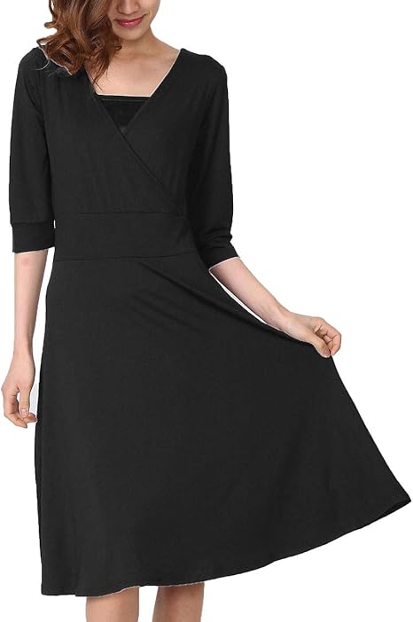 Amazon Co Jp Canacreer ワンピース レディース ワンピ カシュクール 無地 Vネック フレア 7分袖 ジャージー ストレッチ きれいめ レヂィース カラー レディースファッション ブラック カジュアル かわいい チュニック 春 春服 夏の ブラック M 服 ファッション小物 Amazon Co Jp Canacreer ワンピース レディース ワンピ カシュクール 無地 Vネック フレア 7分袖 ジャージー ストレッチ きれいめ レヂィース カラー レディースファッション ブラック カジュアル かわいい チュニック 春 春服 夏の ブラック M 服 ファッション小物