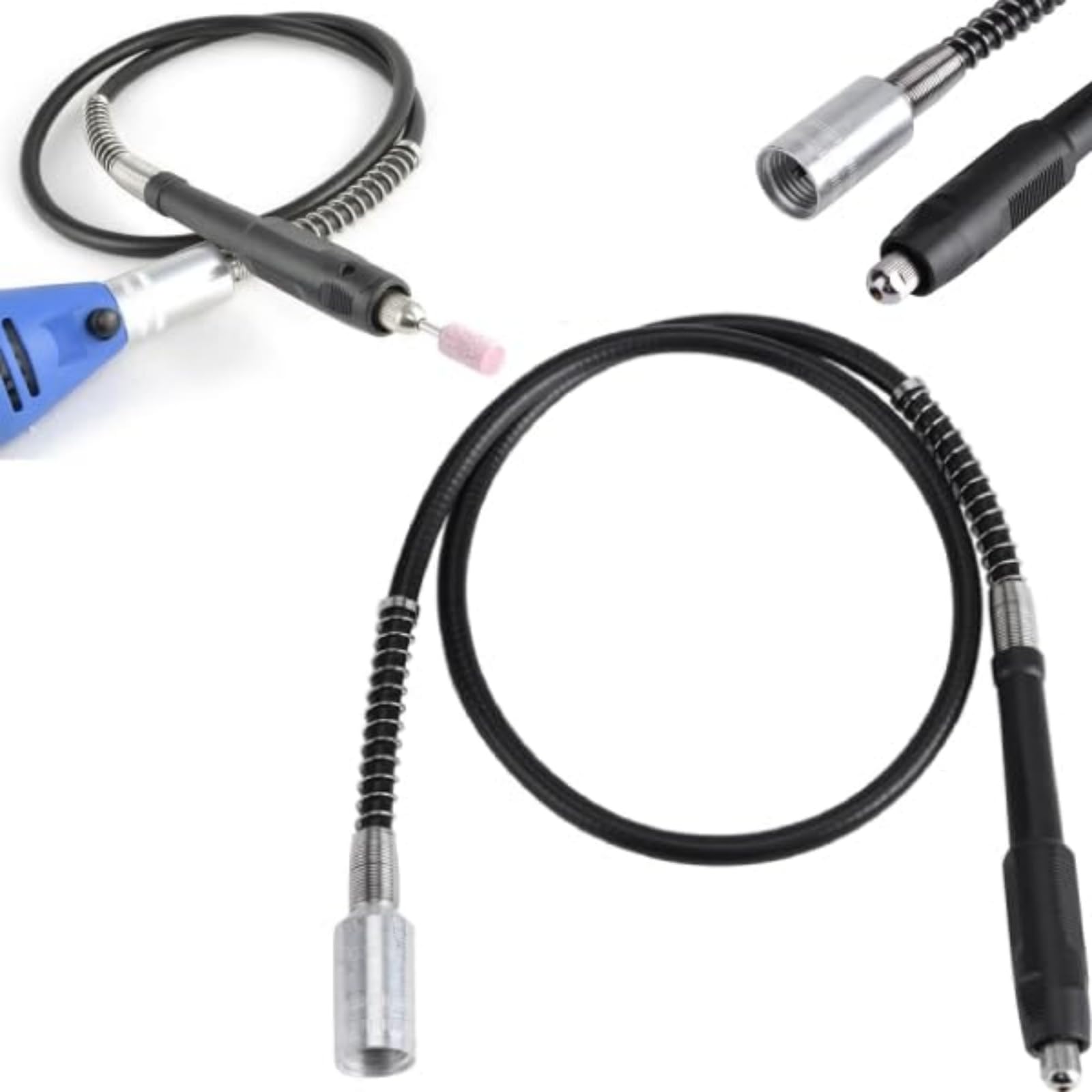 106cm Flexible Drill Shaft Extension, Flexible Shaft Grinder Drill Electric Rotary Tool Accessories, Black