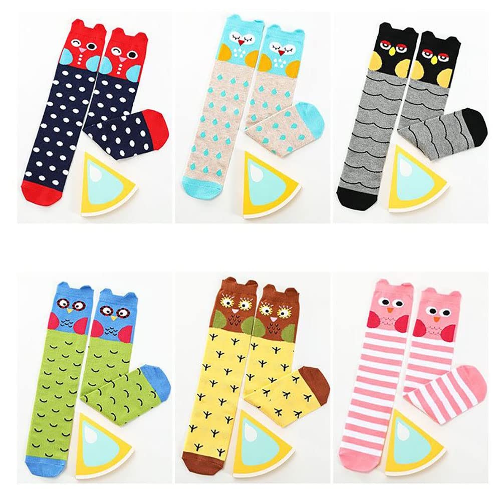 FedMois Mädchen Kniestrümpfe über Knie Socken 6er Pack