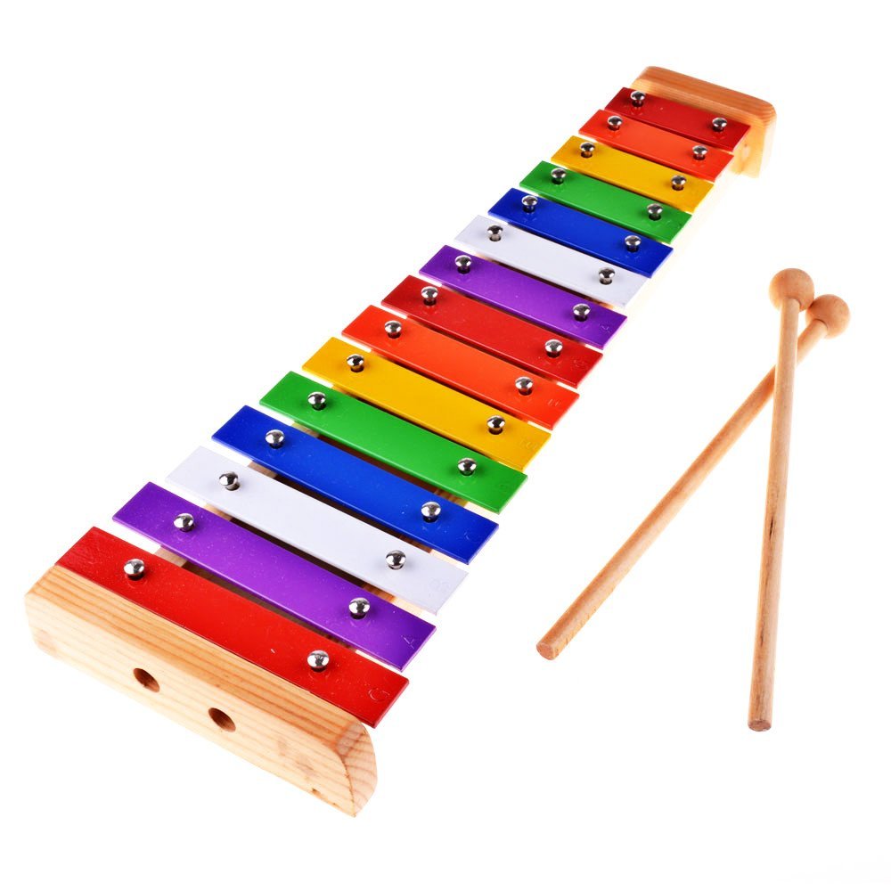 Rolimate 15 Notes Chromatic Glockenspiel Xylophone Instrument