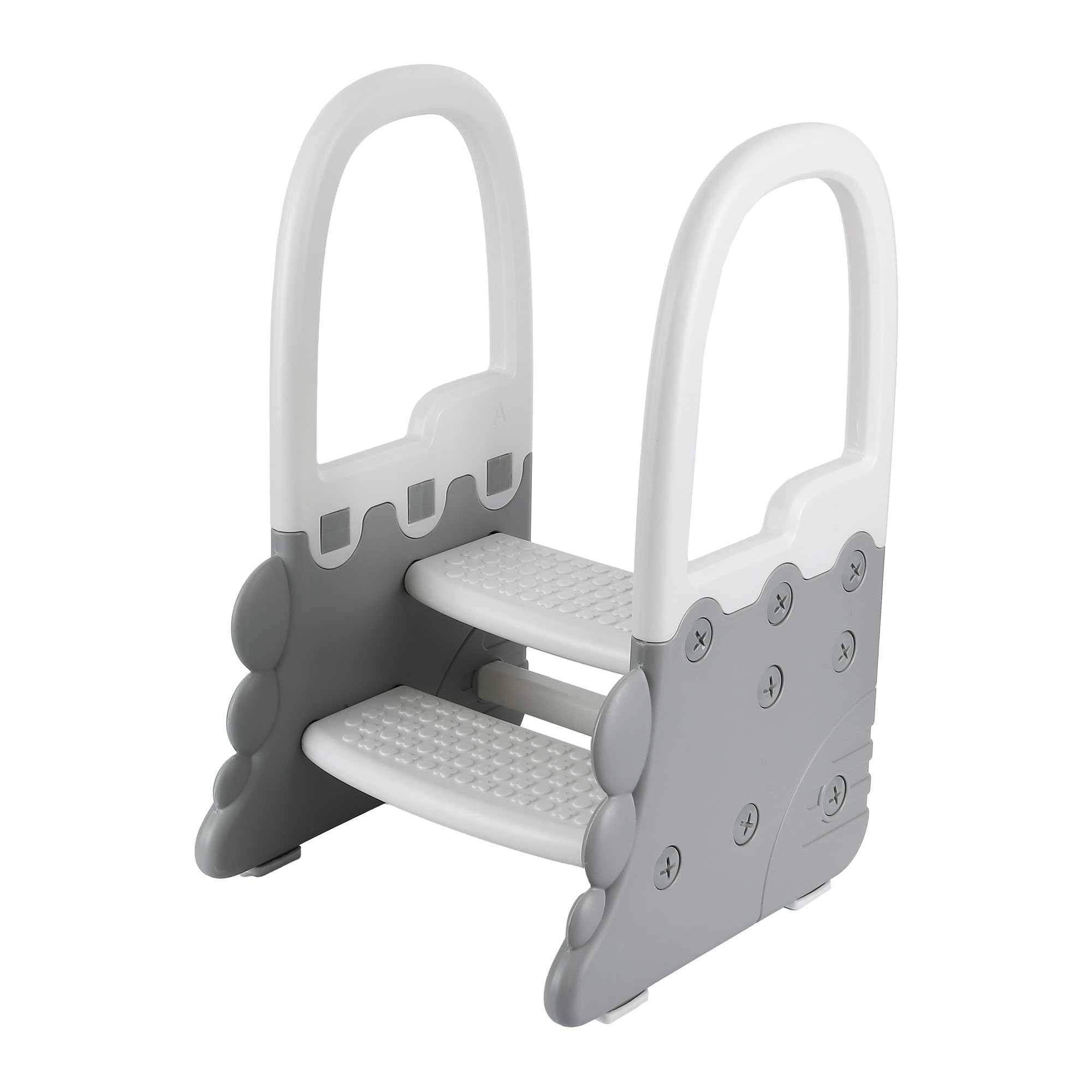 Toddler Step Stool for Bathroom Sink, 2 Step Stools for Kids, Anti-Slip Stool for Kitchen Counter, Potty Training Toilet Stool with Handrail