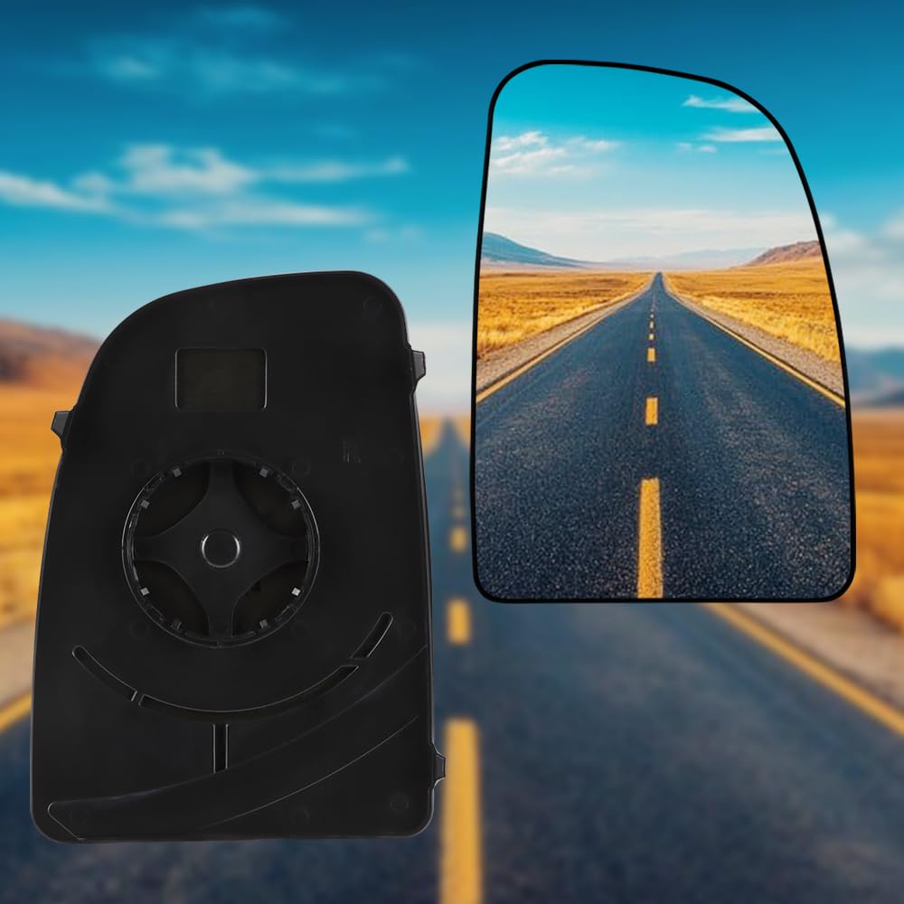 SENZEAL Vetro Specchio Retrovisore Non Riscaldato Lato Passeggero per Fiat Ducato Citroen Jumper Peugeot Boxer 2006-2023 8151LJ 71748246 (Superiore Destro)