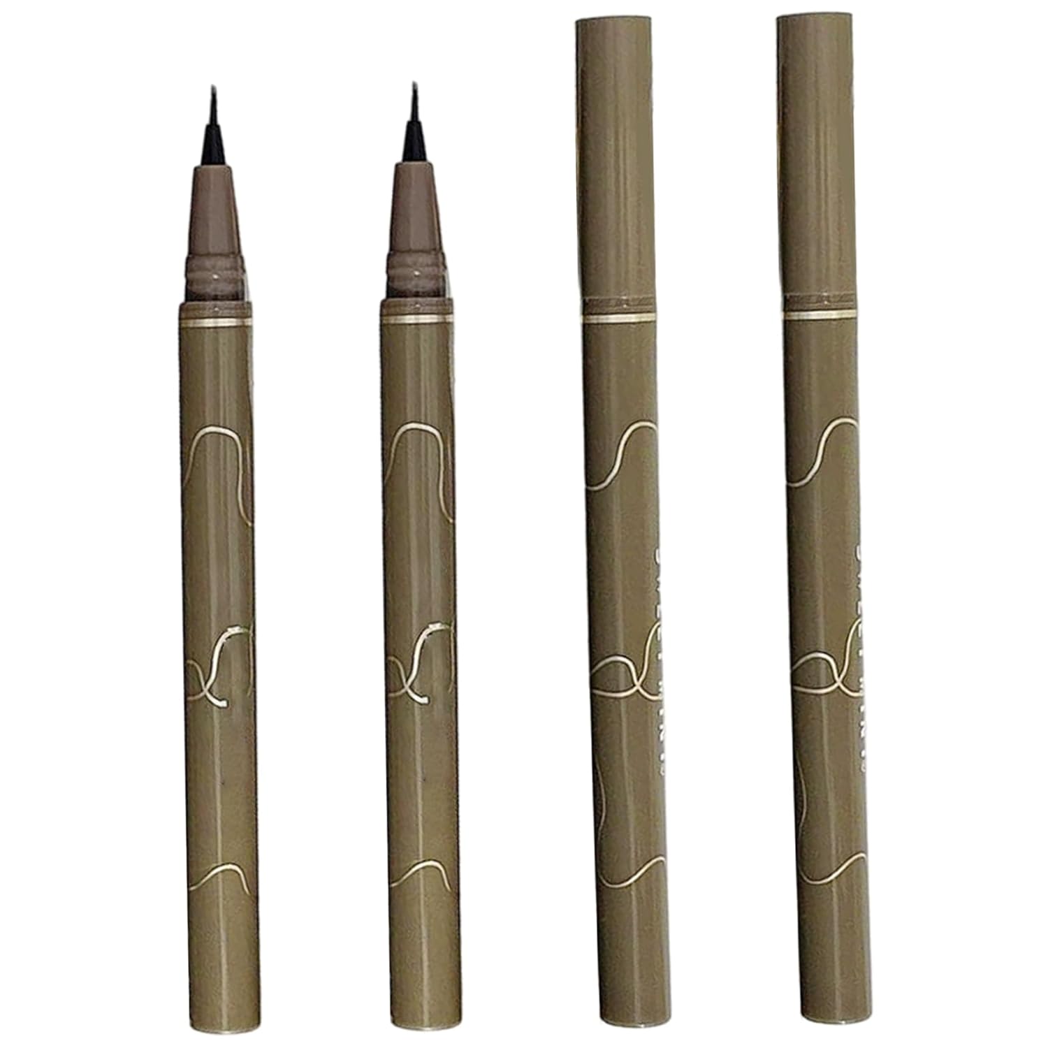 Waterproof Eyeliner Pen 4-Pack, Ultra Fine Tip Liquid Eyeliner Waterproof in Brown, Smudge-Proof for Precise Daily Makeup, Grey Brown Waterproof Eyeliner Pen 4-Pack, Ultra Fine Tip Liquid Eyeliner Waterproof in Brown, Smudge-Proof for Precise Daily Makeup, Grey Brown