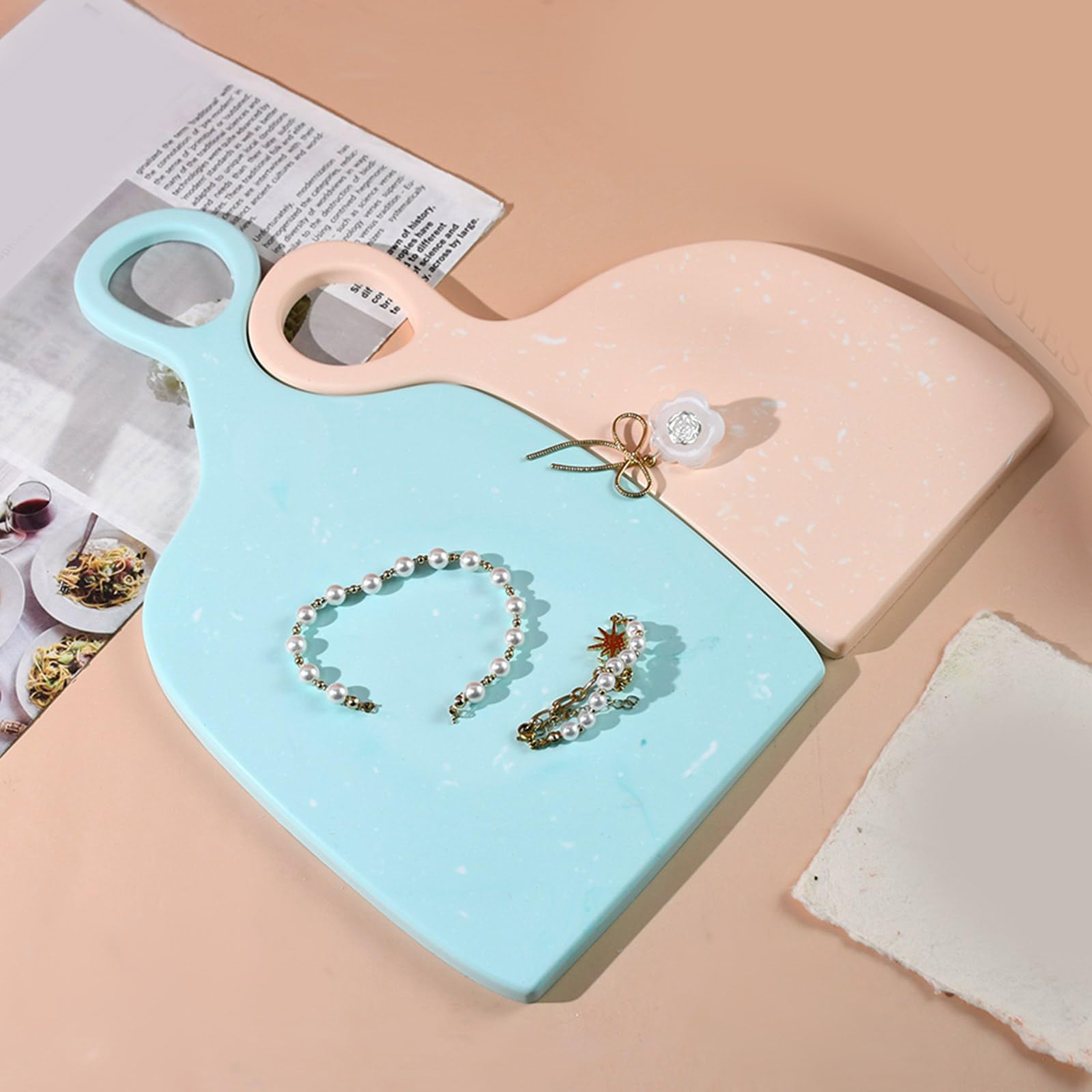 Stampo in silicone fatto a mano in resina epossidica per vassoio da portata per gioielli piastra di stoccaggio stampo per San Valentino decorazione domestica