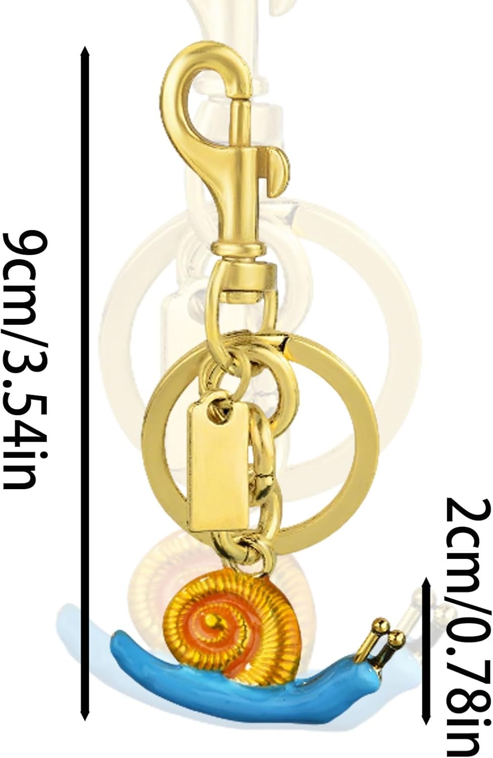 Metal Snail Keychain Bag Charms Car Charms For Handbags For Tote Bags Keychains For Women - Image 4