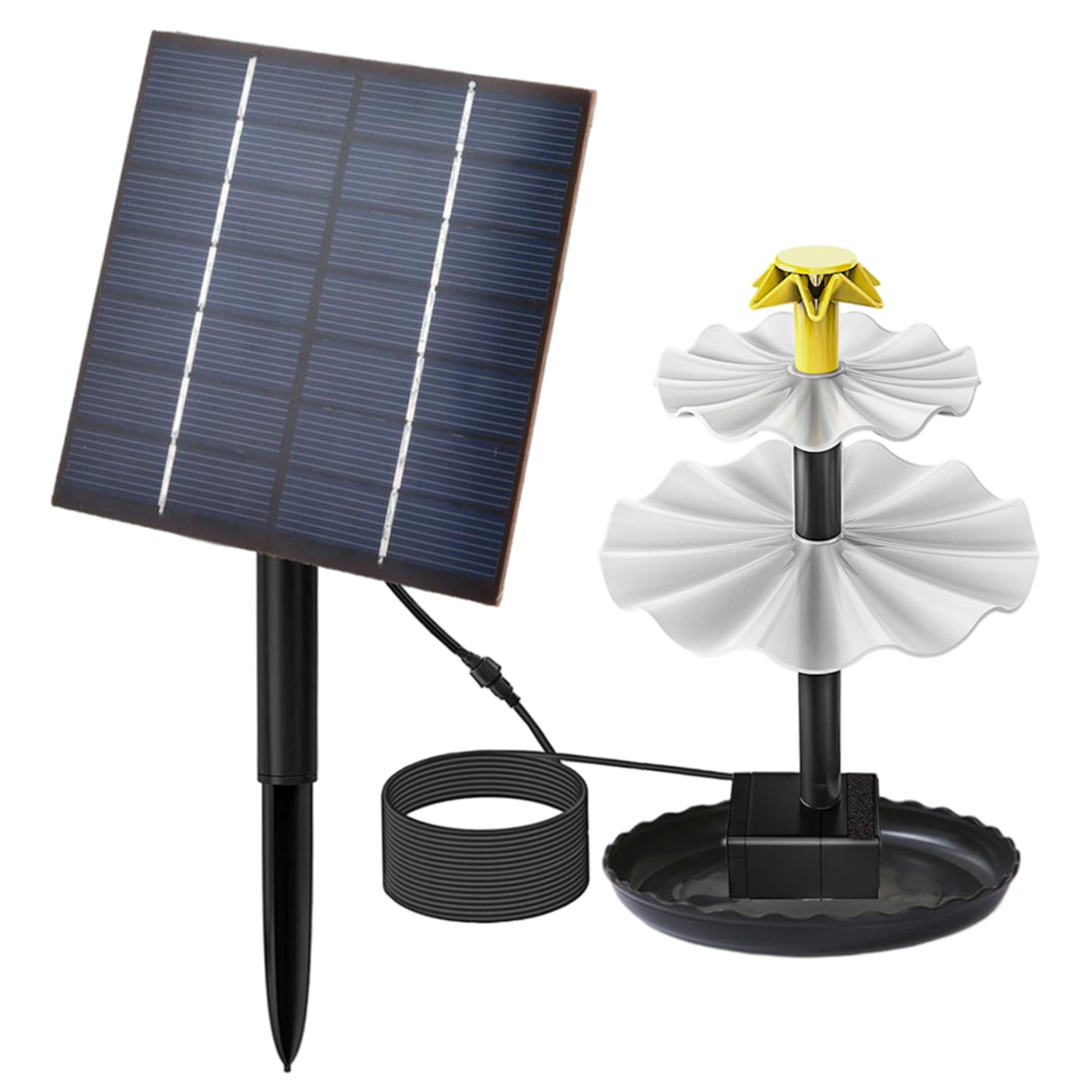 Kit de fuente de agua solar de 4 W con panel separado y cable de 3 m para estanques y jardines 1