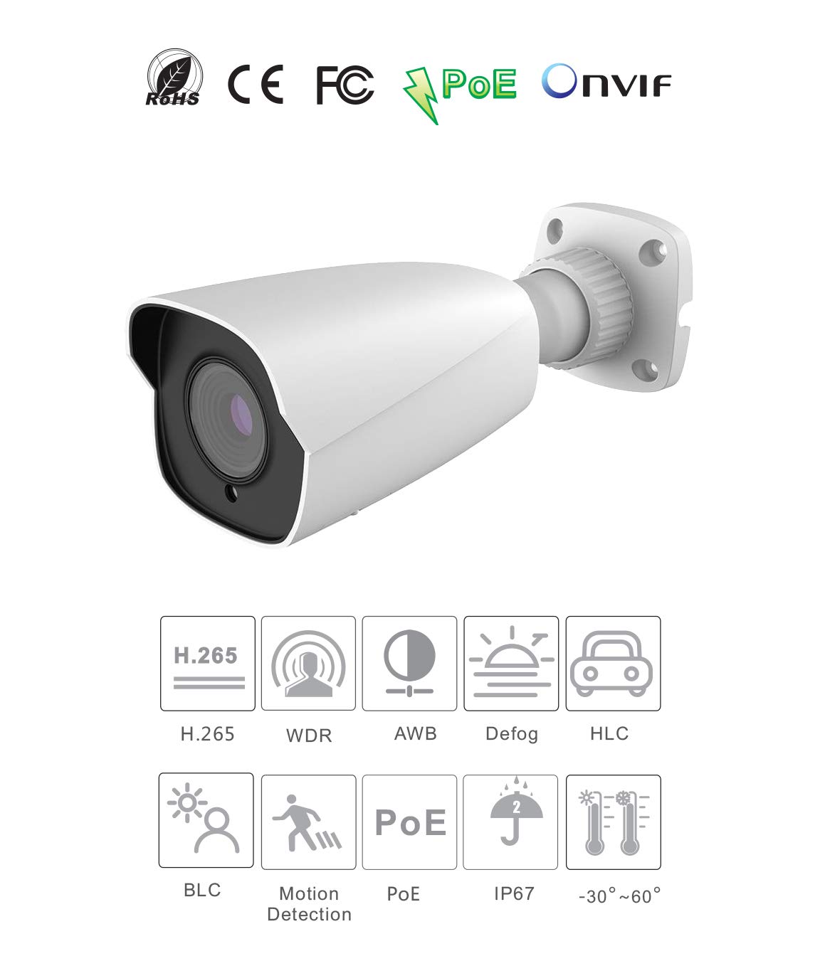 Titanium IP-5IR5S32/MZ 5MP Network IR Motorized Bullet Security Camera, 1/2.7