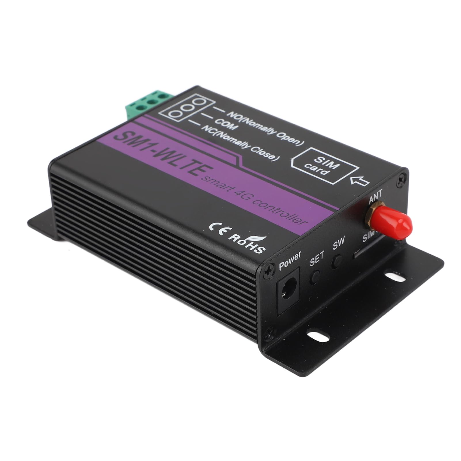 Fdit Apricancello GSM, Interruttore relè Remoto 4G con Allarme | Corpo in Alluminio, Allarme SMS Blackout, Uscita relè NO/NC, Sensore -40°C a 125°C, Controllo Industriale