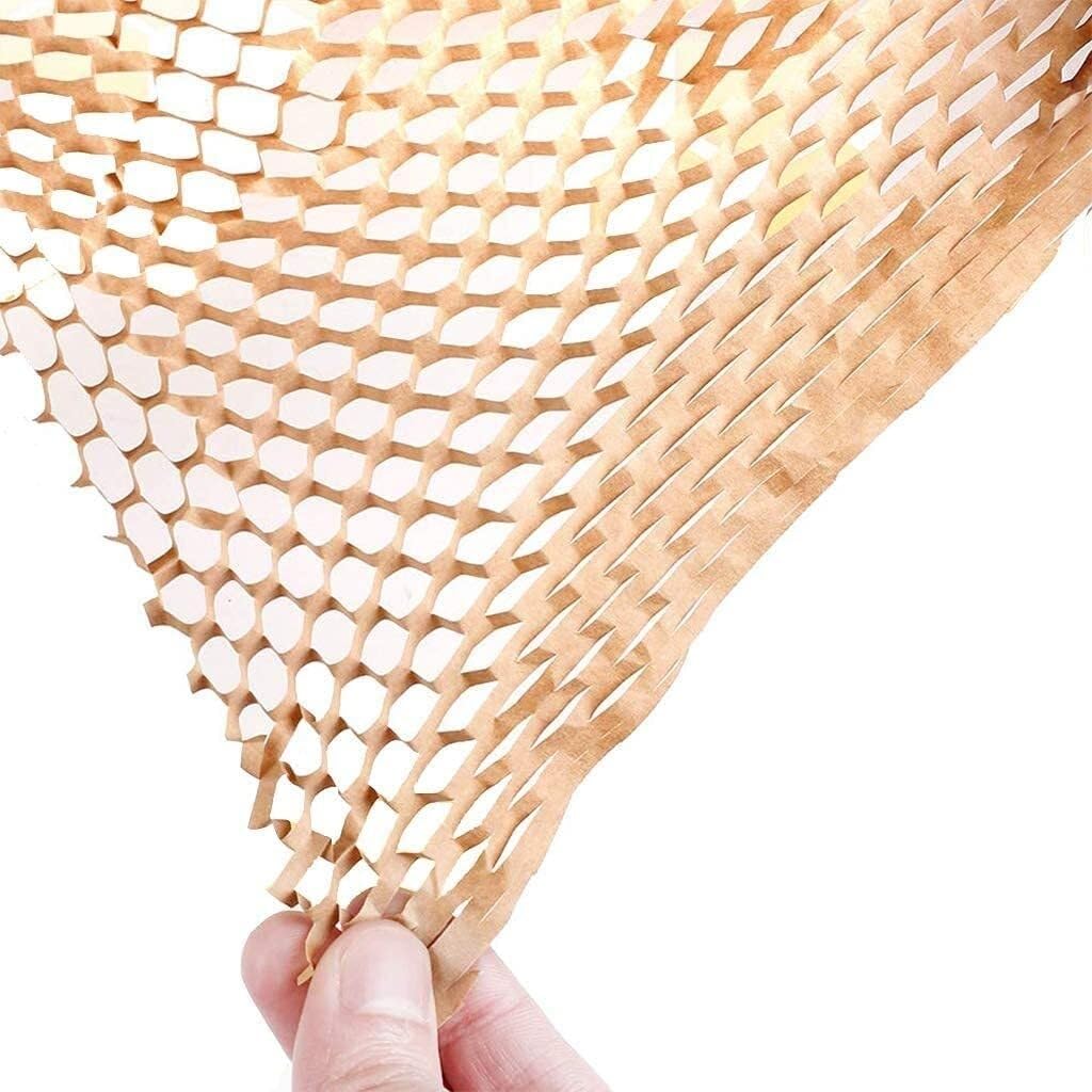 Rollos de papel de embalaje de nido de abeja 30 cm x 10 m - Alternativa ecológica al plástico de burbujas para mudanzas y envíos(Brown,50CM*100m)