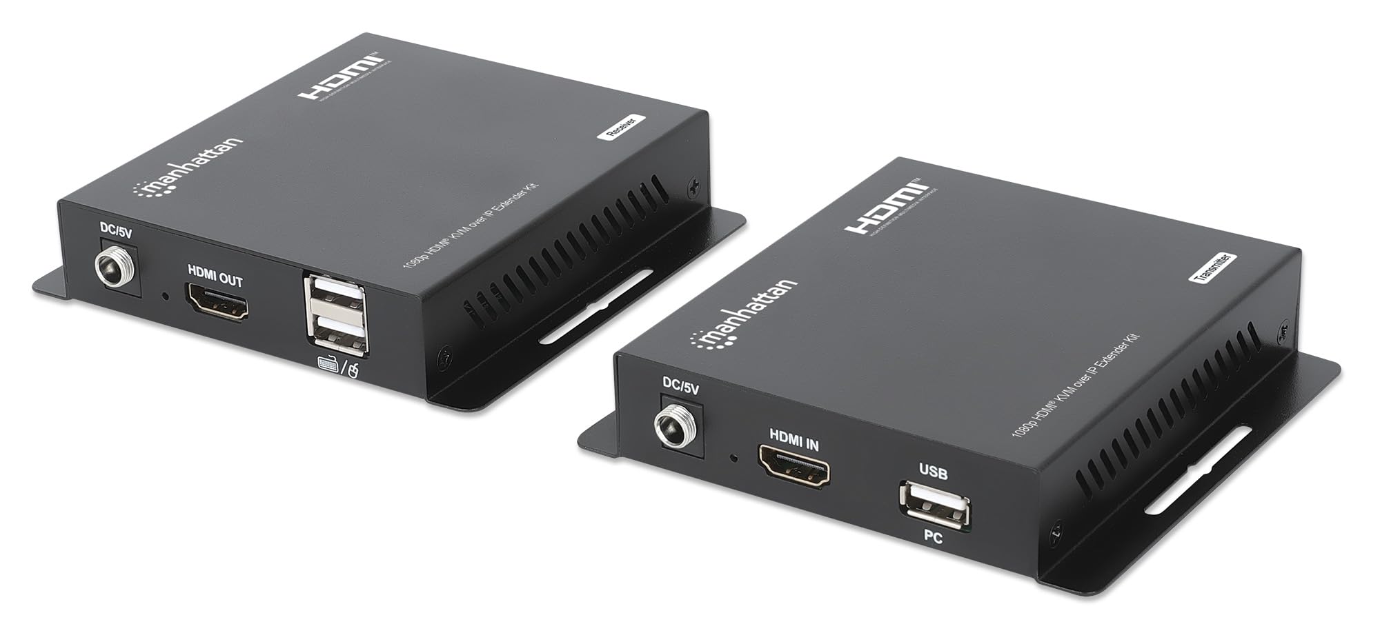Manhattan 1080p Hdmi Kvm Over Ip Extender Set 1 Bis Zu 120m - KabeL-/adapterset - Digital/display/video (208413)