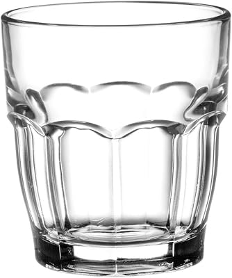 Bormioli Rocco Rock Bar Stackable Juice Glasses – Set Of 6 Dishwasher Safe Drinking Glasses For Soda, Milk, Coke, Beer, Sp...