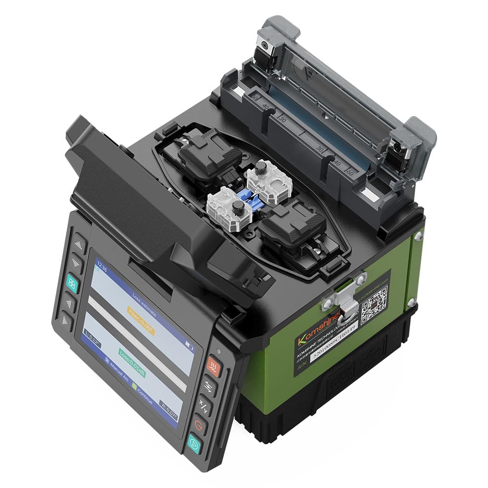 Optical Fusion Splicer EX39 FTTH - Kit de máquina de empalmar de fibra de fusión de 8s de calentamiento rápido de 18s con cuchilla de fibra FC-20