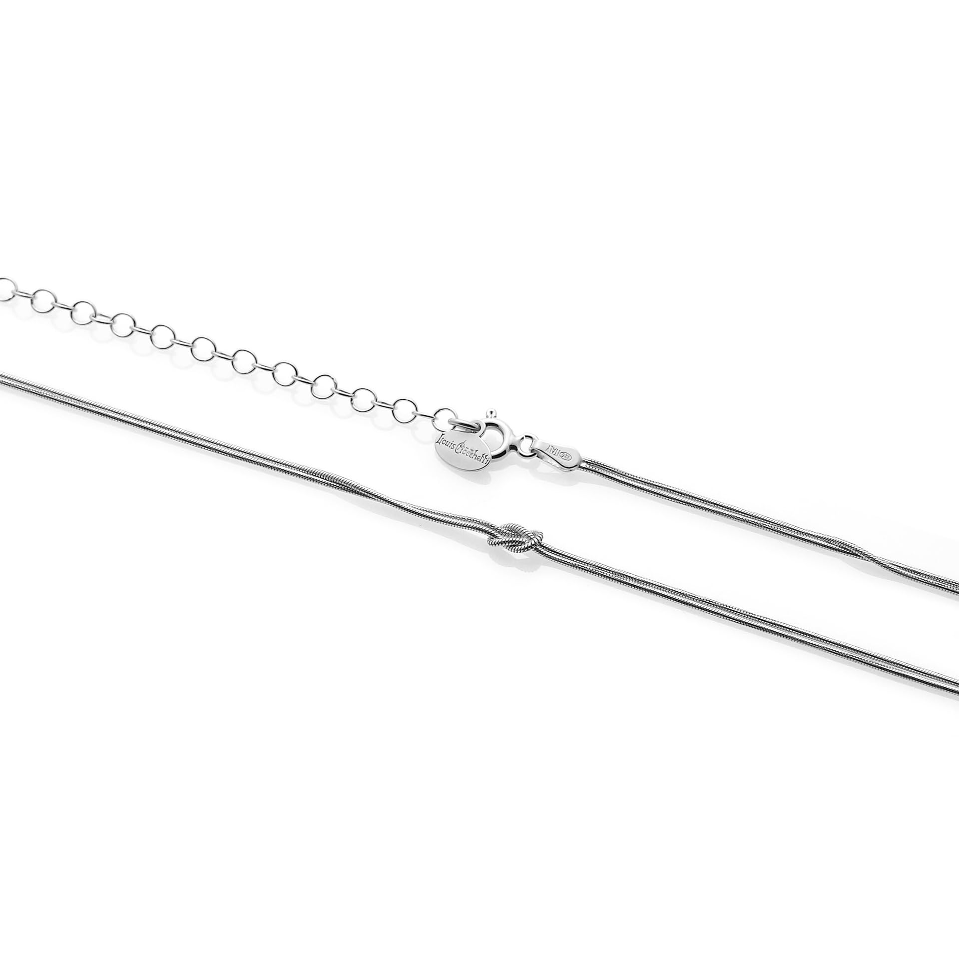 Collana Argento 925 Con Nodo, Regolabile, Nodo Simbolico per Amore, Amicizia e Infinito ideale per regalo San Valentino, made in italy