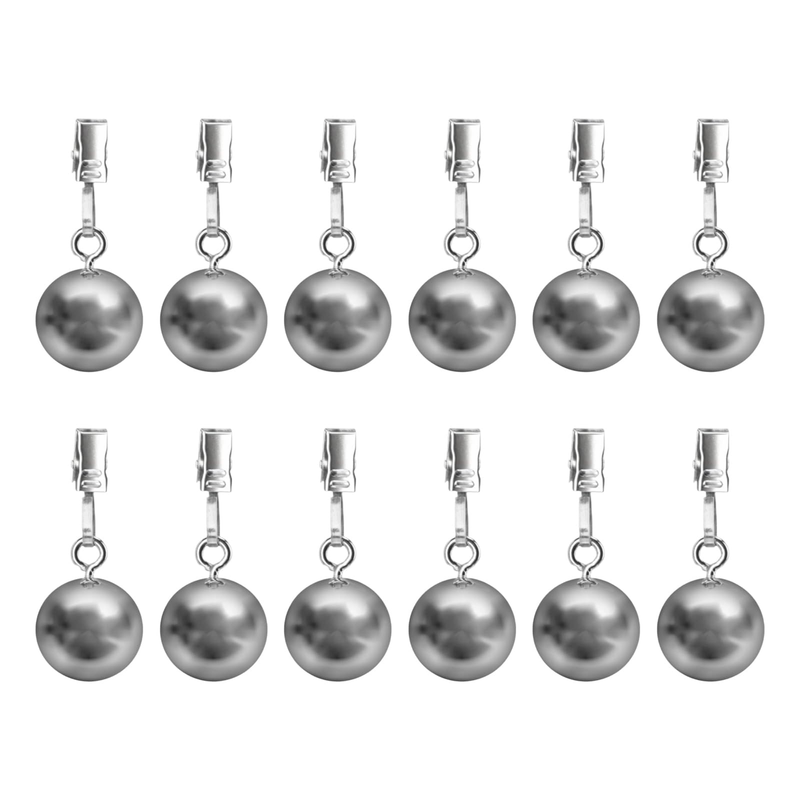 Veltros 12Pcs Heavy Duty Tablecloth Weights Rusts Proof Metal Ball with Clip, Weights for Curtain, Outdoor Picnics Tablecloths Curtain Weight