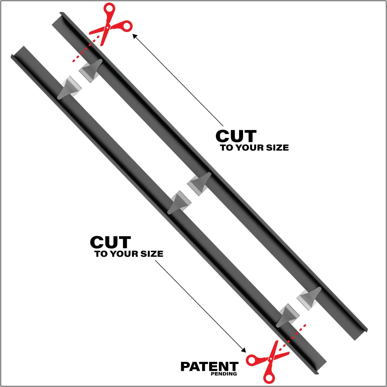 Silicone Stove Gap Covers | Fills Gaps up to 0.75”| Guard With Stainless Steel Clips Fills Gaps Between Countertop And Stove | Oven Side Gap Filler | (2 Pcs, Black)