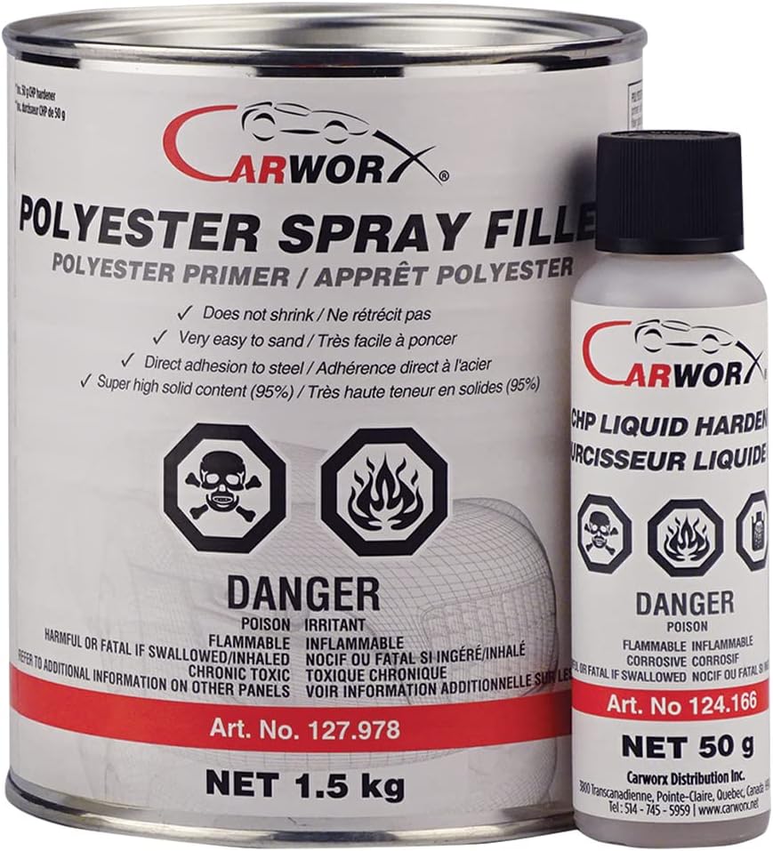 Polyester Spray Filler, 1.5 kg (52.91 oz)