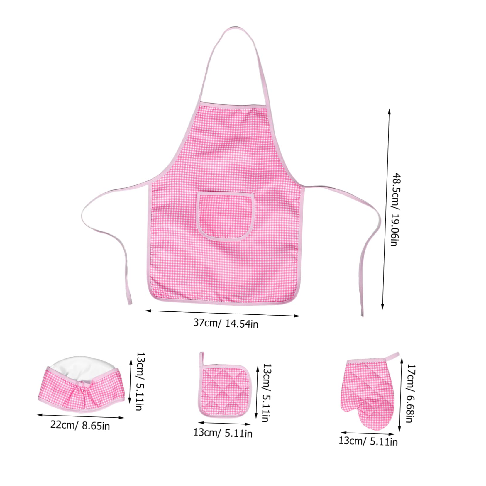 BESPORTBLE Roleplay Kids Cooking Apron Child Chef Apron Set Cooking Tool for Boys Girls Toddler Kitchen Dress up Glove Hat