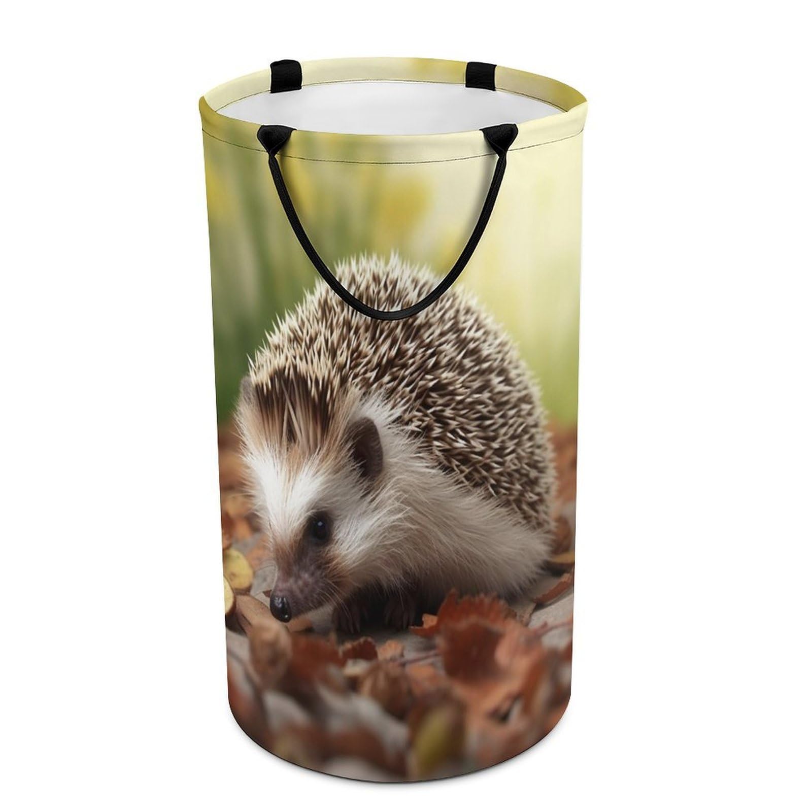 Hedgehog Laundry Basket Freestanding Laundry Hamper with Handles Waterproof Dirty Clothes Hamper Collapsible Washing Bin Aesthetic Clothes Basket for Bathroom Bedroom Dorm