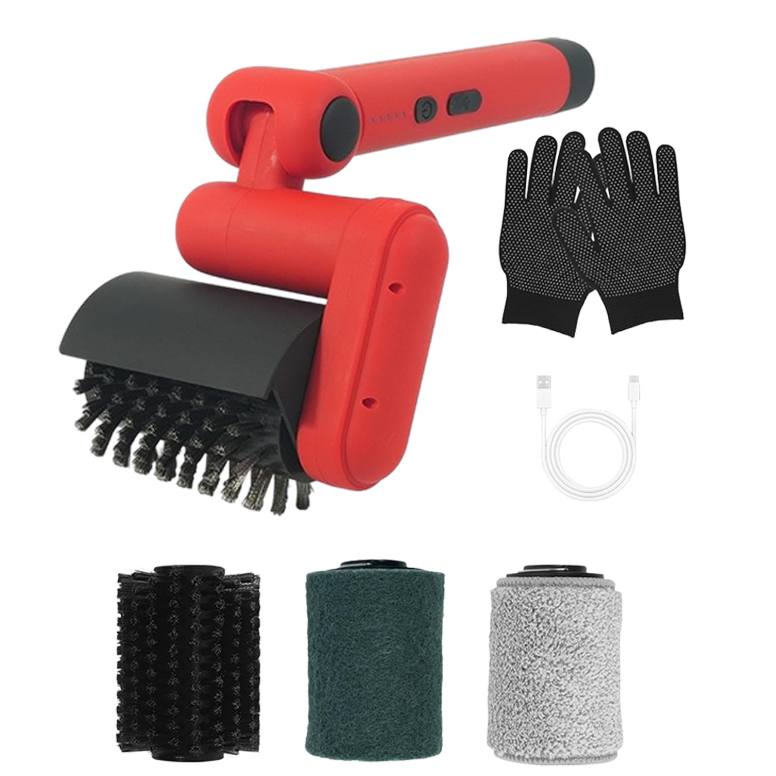 IZTOYNDA Barbecue Grill Brush, Cordless Electric Roller Scrubber with Rechargeable Power for Grate Cleanup Tasks and Upkeep Handheld Bbq Scrubber Post Cook Grill Care