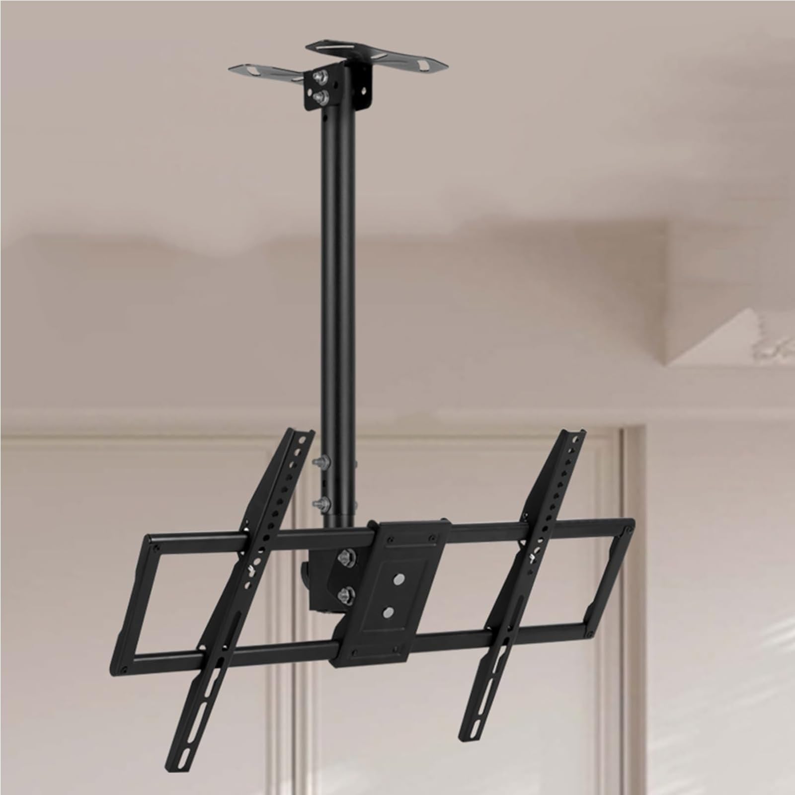 Support TV plafond réglable hauteur fixation VESA 600x400