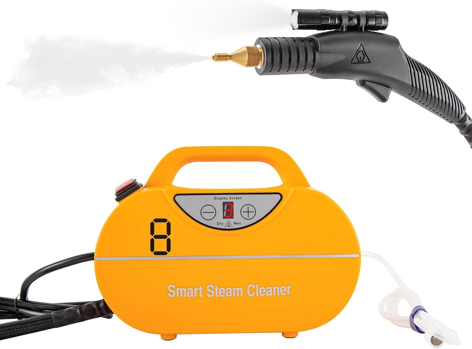 1800W Steam Cleaner for Home,Yellow Handheld Steam Cleaner,Portable Steam Cleaner for Upholstery, Kitchen, Bathroom, Hard Surface