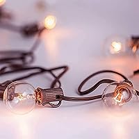 Vista 3 de Bombillas de repuesto G40, bombilla de globo transparente de 120 V 5 W, base de candelabro E12 C7, bombillas incandescentes de vidrio de 1.5